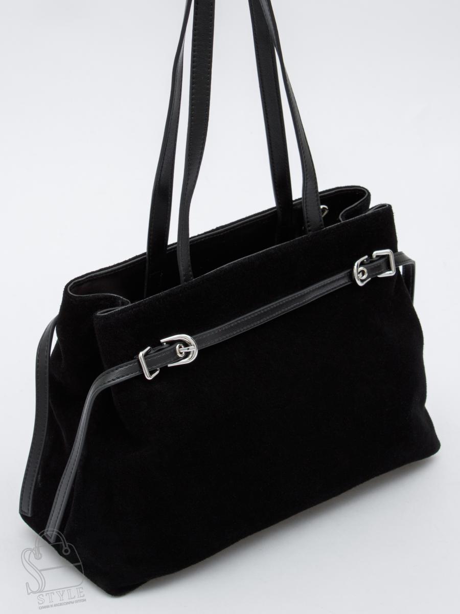 Сумка женская кожаная 8021-1S black Velina Fabbiano-Safenta в Новосибирске