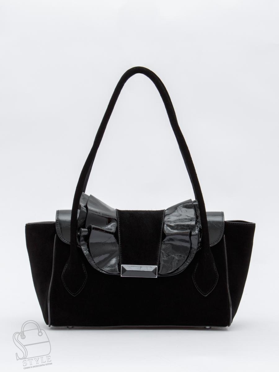 Сумка женская кожаная 2430-1Y black Polina&Eiterou