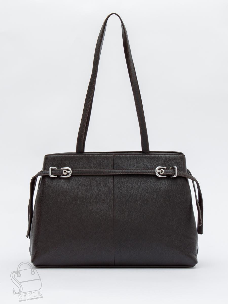 Сумка женская кожаная 8021-2S coffee Velina Fabbiano-Safenta