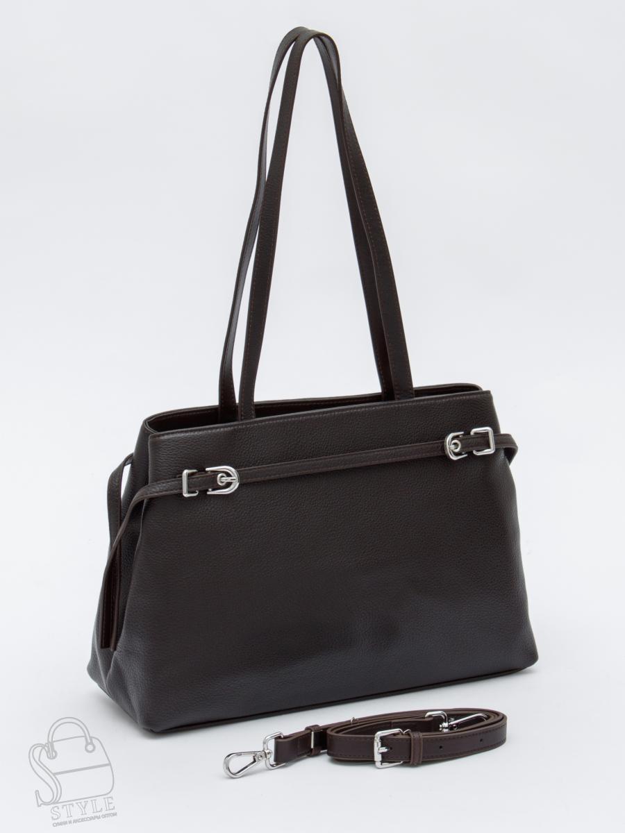 Сумка женская кожаная 8021-2S coffee Velina Fabbiano-Safenta