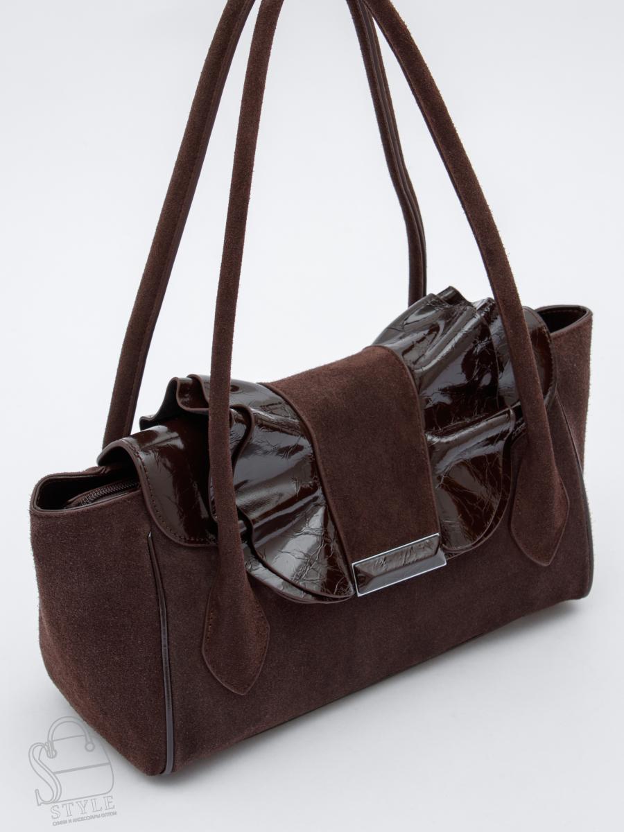 Сумка женская кожаная 2430-1Y coffee Polina&Eiterou в Новосибирске
