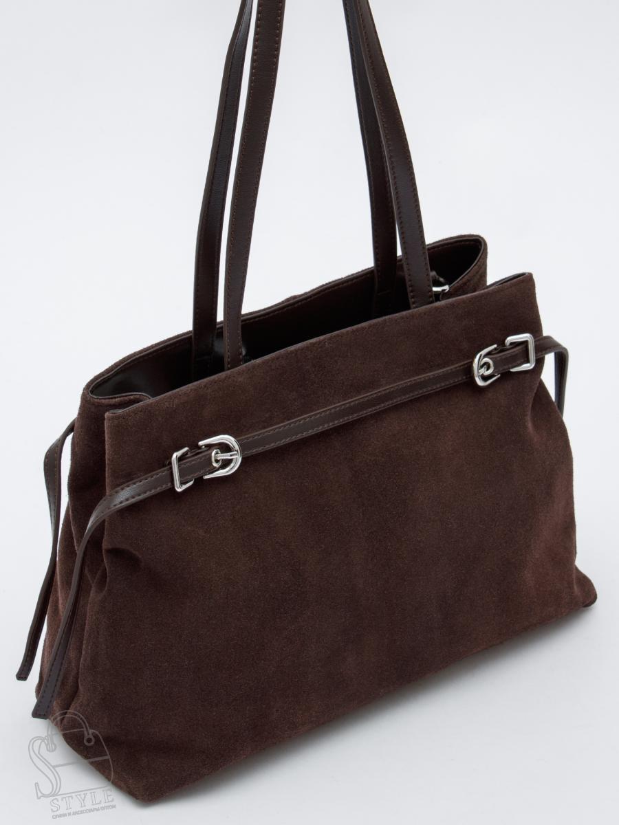 Сумка женская кожаная 8021-1S coffee Velina Fabbiano-Safenta