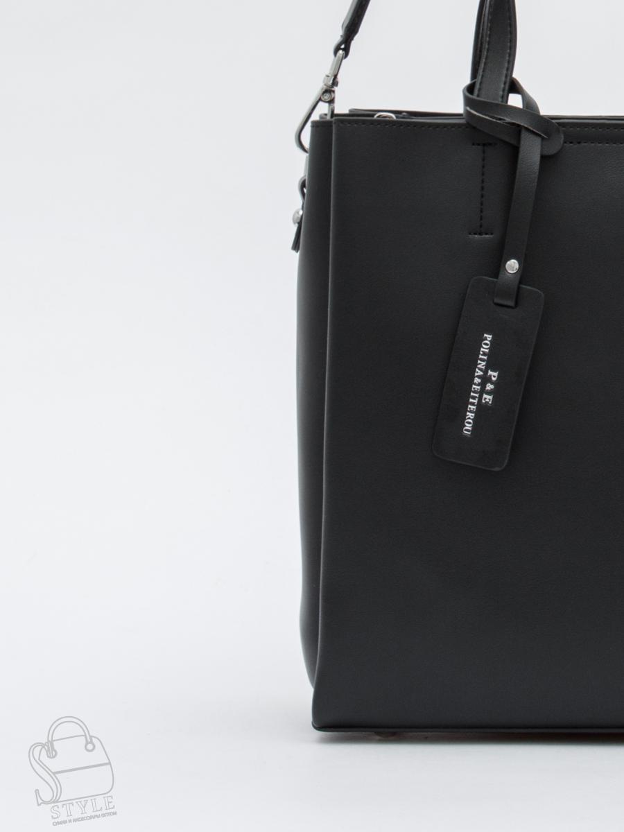 Сумка женская кожаная 6062L black Polina&Eiterou