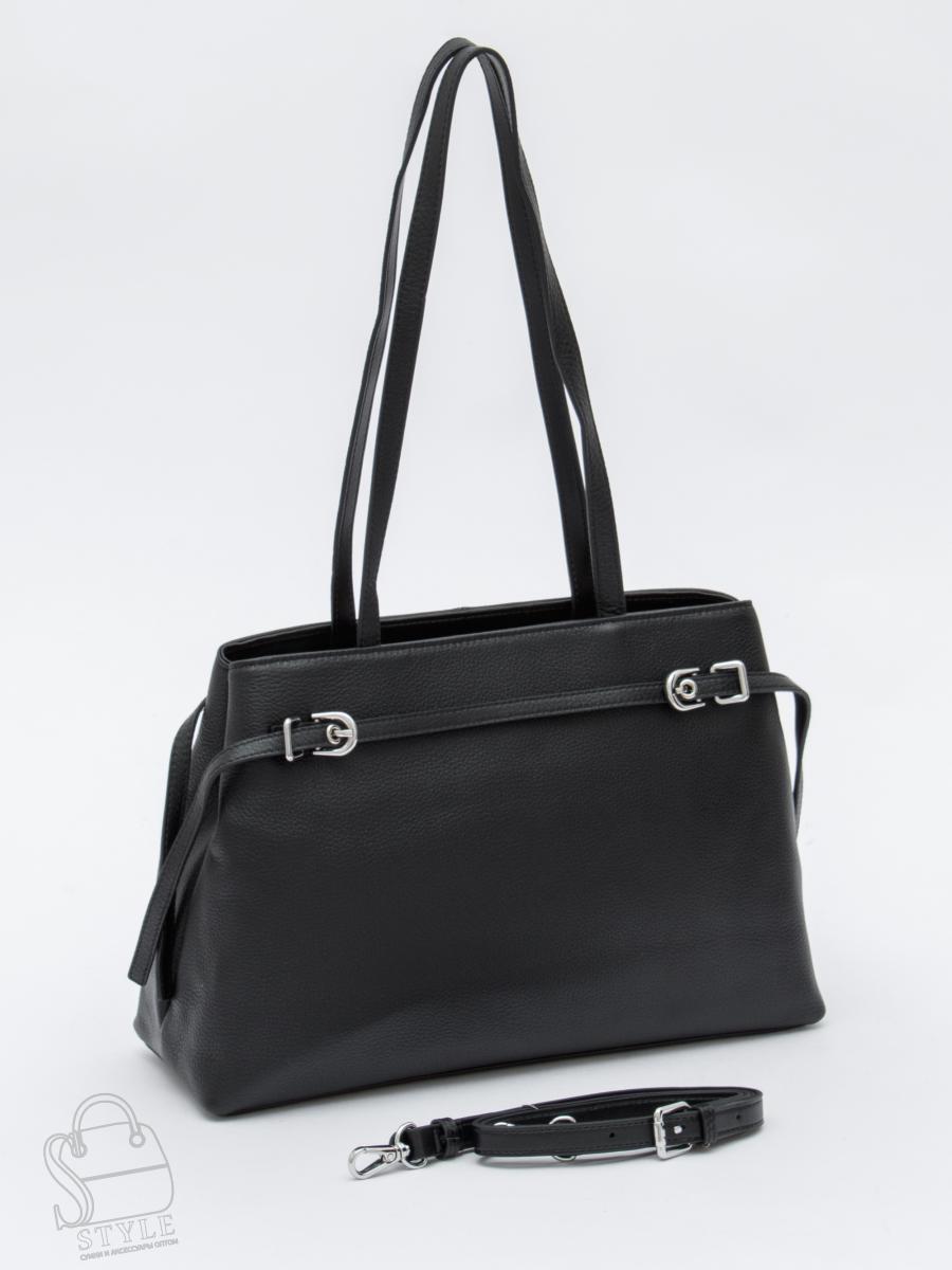 Сумка женская кожаная 8021-2S black Velina Fabbiano-Safenta