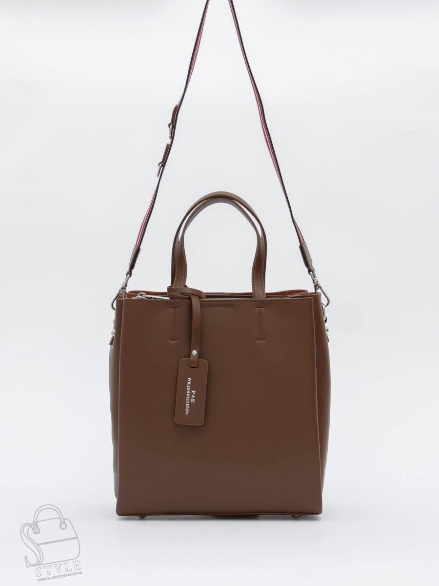 Сумка женская кожаная 6062L caramel Polina&Eiterou