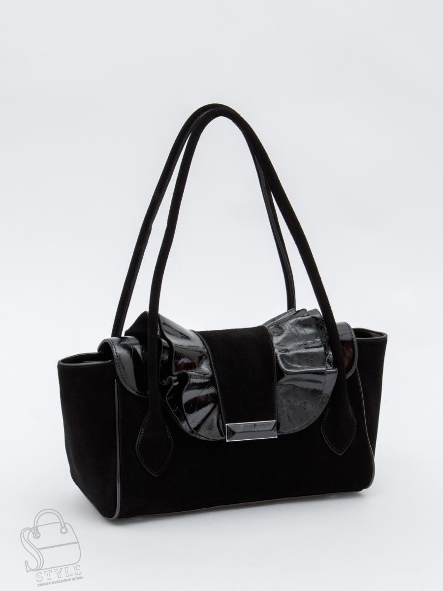 Сумка женская кожаная 2430-1Y black Polina&Eiterou