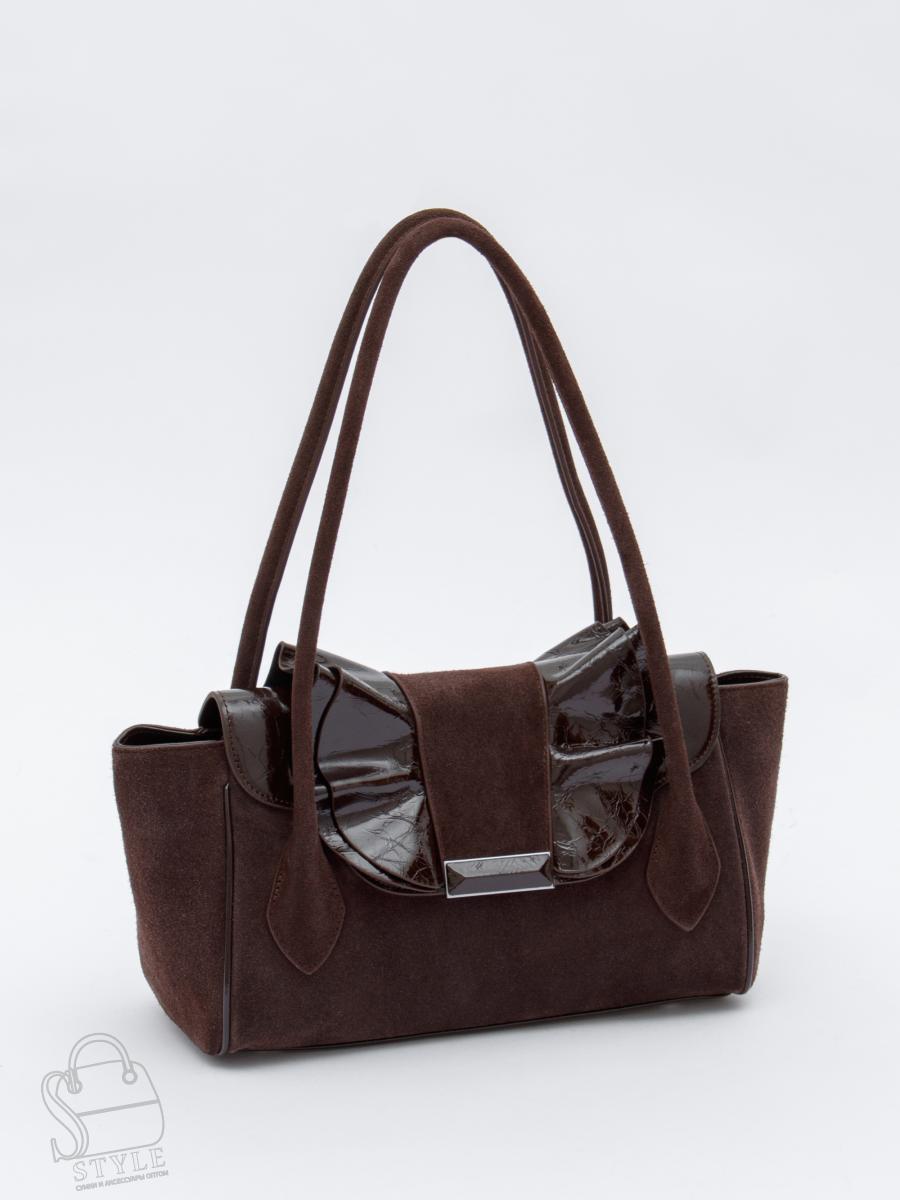 Сумка женская кожаная 2430-1Y coffee Polina&Eiterou в Новосибирске