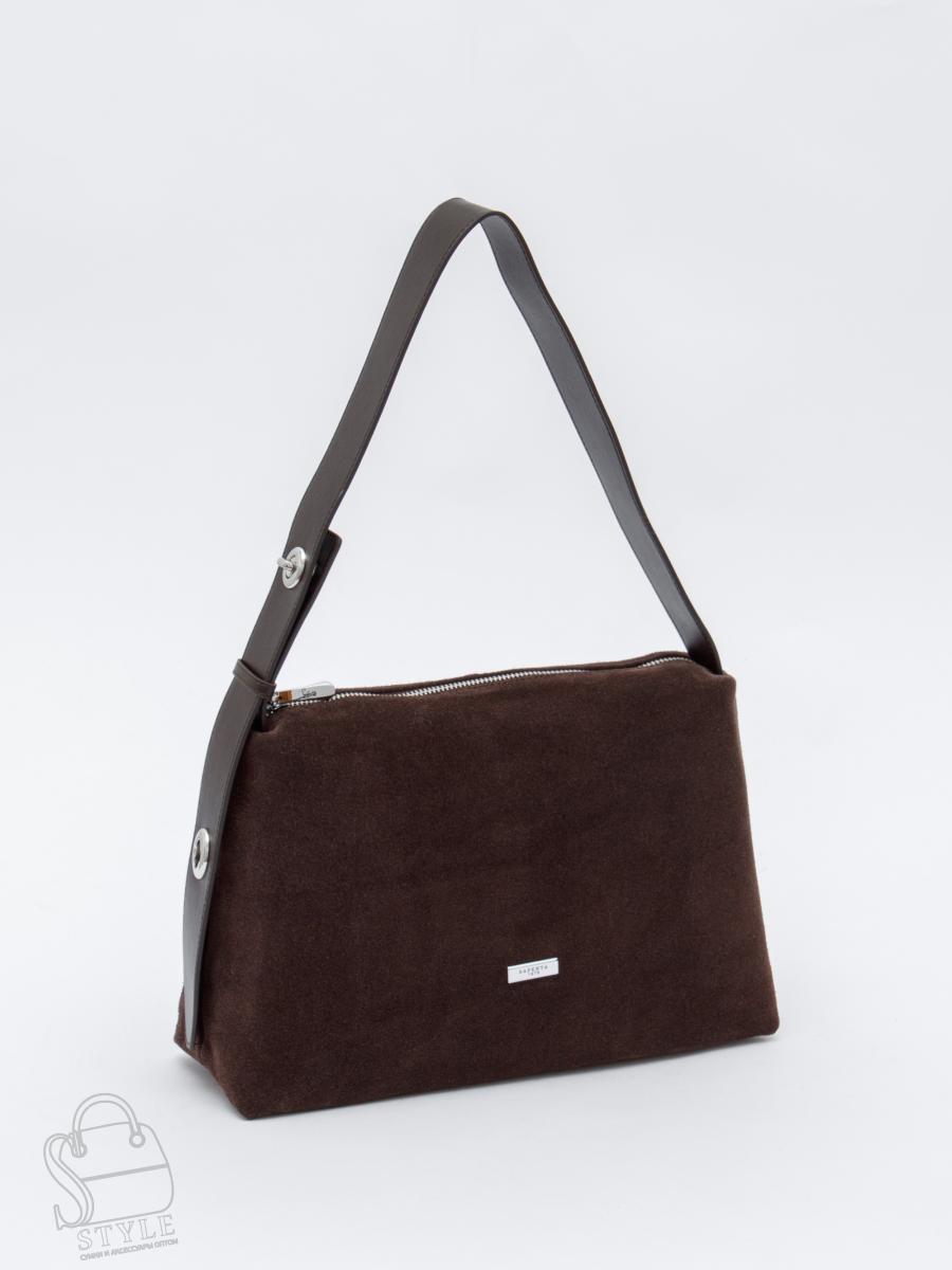 Сумка женская кожаная 8017SMS coffee Velina Fabbiano-Safenta