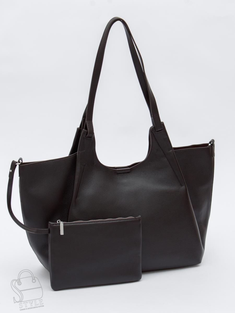 Сумка женская кожаная 1102-1MP coffee Polina&Eiterou