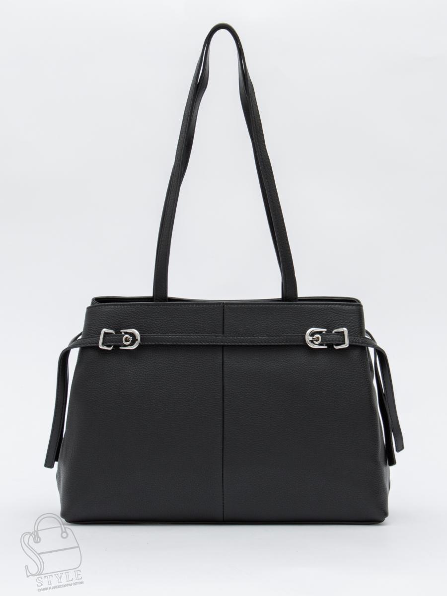 Сумка женская кожаная 8021-2S black Velina Fabbiano-Safenta