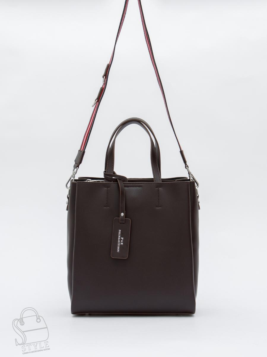 Сумка женская кожаная 6062L coffee Polina&Eiterou
