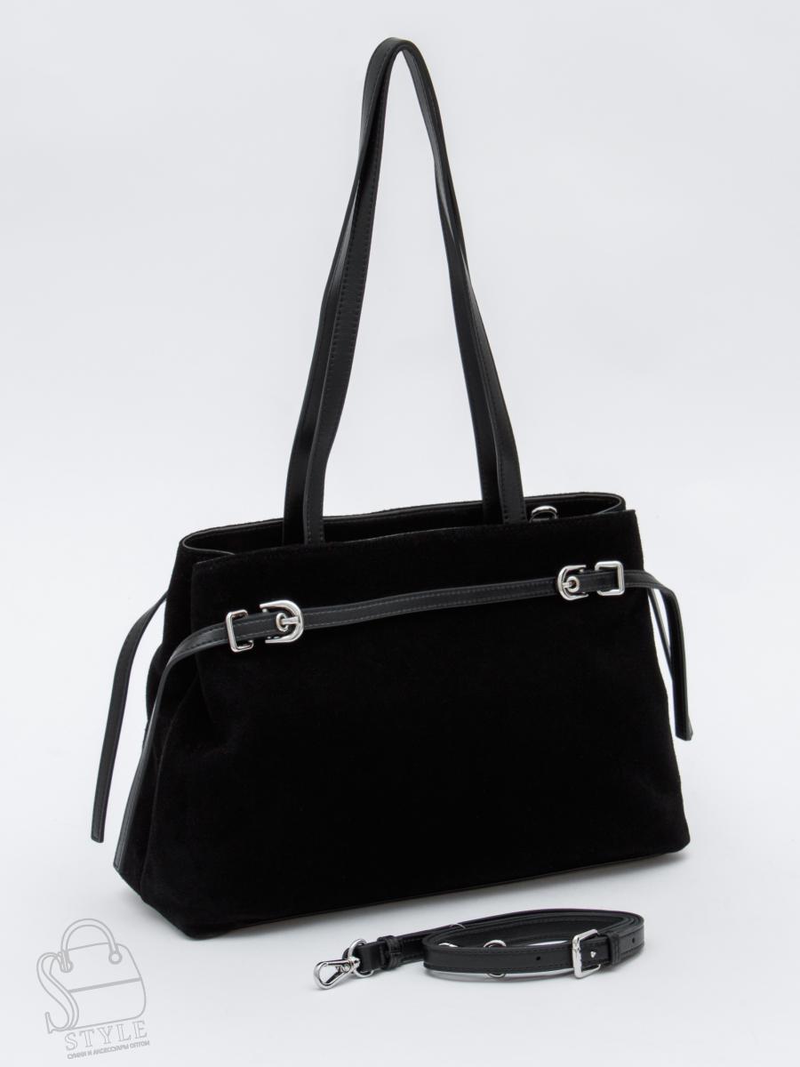 Сумка женская кожаная 8021-1S black Velina Fabbiano-Safenta в Новосибирске