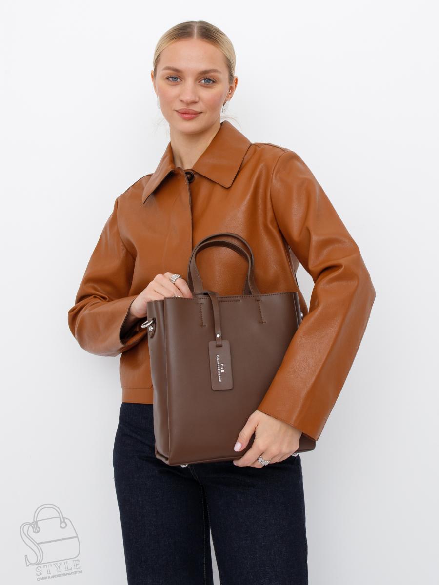 Сумка женская кожаная 6062L caramel Polina&Eiterou