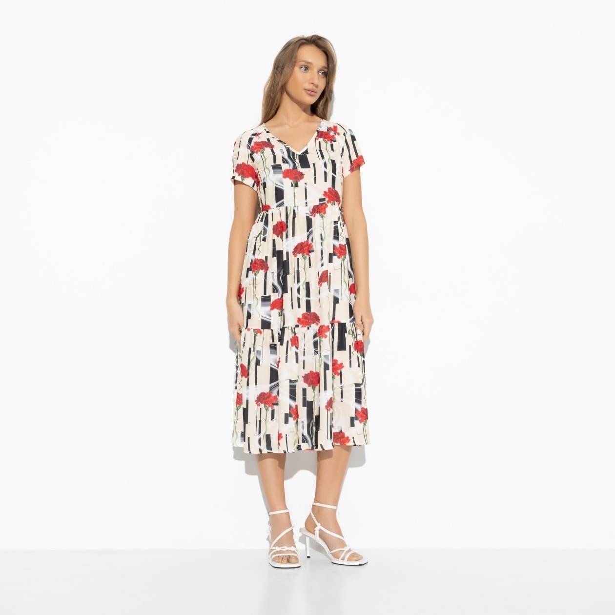 СТ. ЦЕНА 1690 руб//Платье, Воздушная стихия (цветочная феерия)