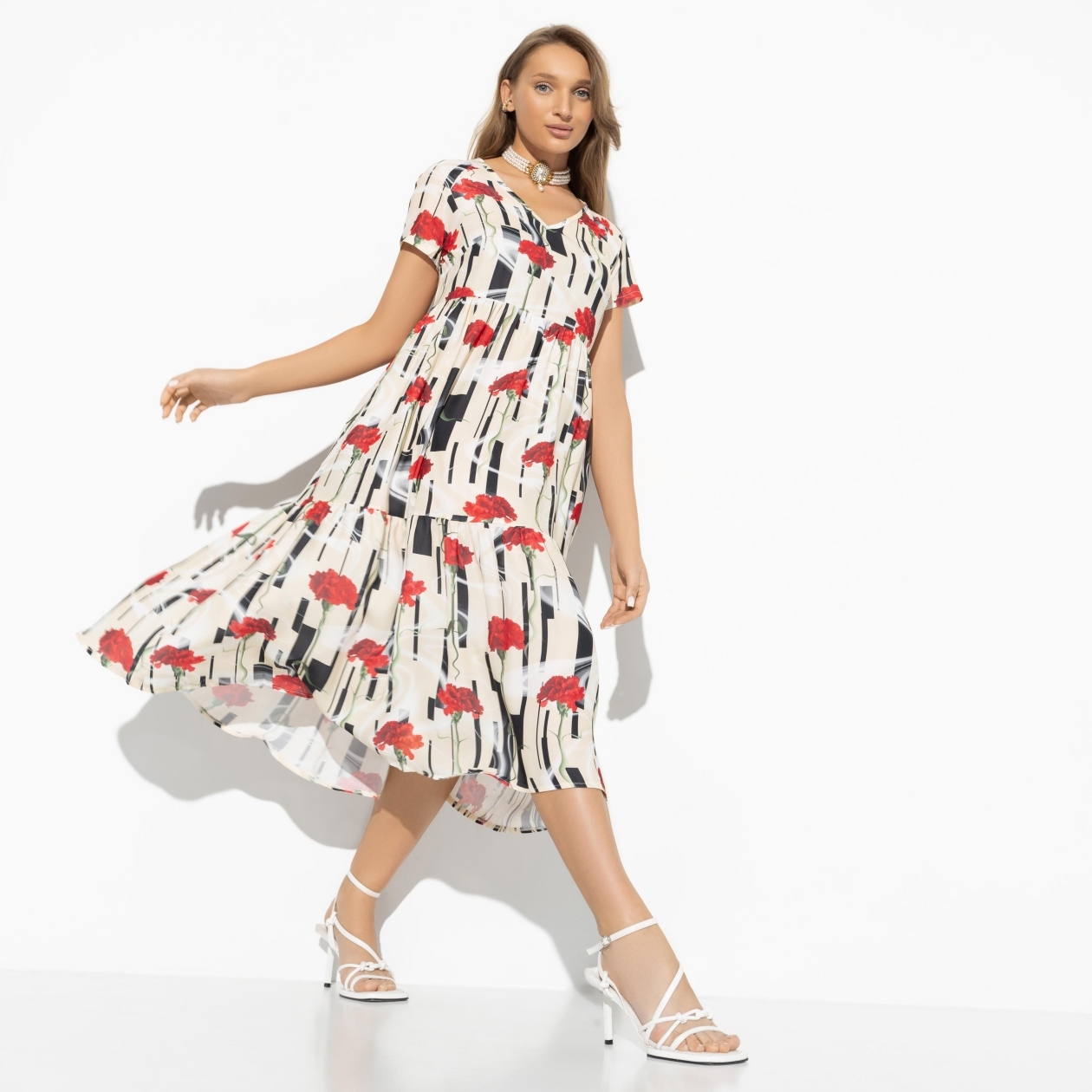 СТ. ЦЕНА 1690 руб//Платье, Воздушная стихия (цветочная феерия)