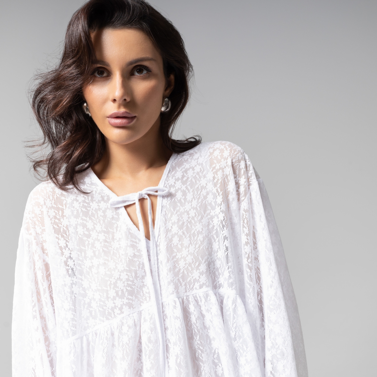 СТ. ЦЕНА 2390 руб//Блуза из кружева на подкладе, Секретный ингредиент (snow queen)