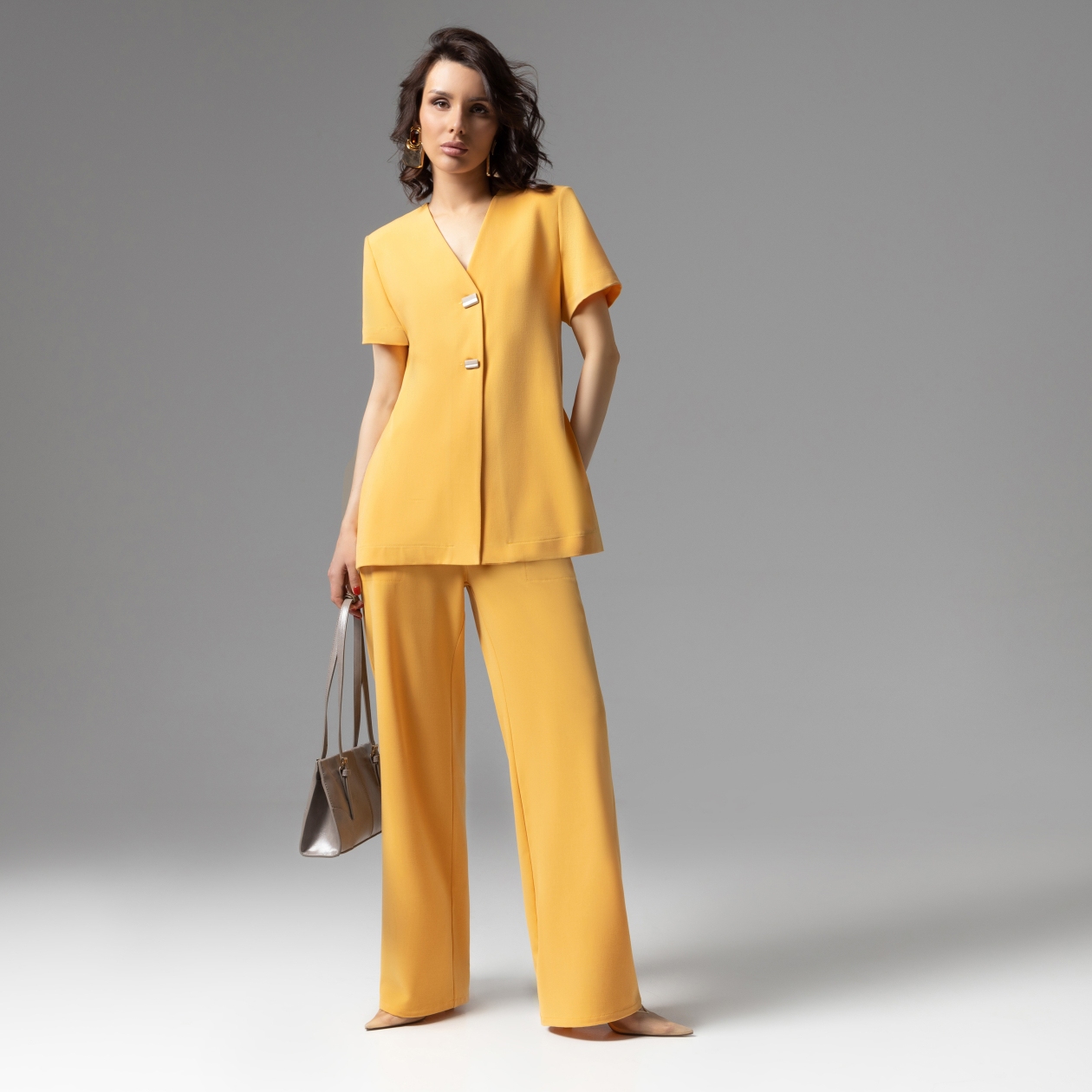 СТ. ЦЕНА 4490 руб//Брючный костюм с разрезами, На шаг впереди моды (яркий)