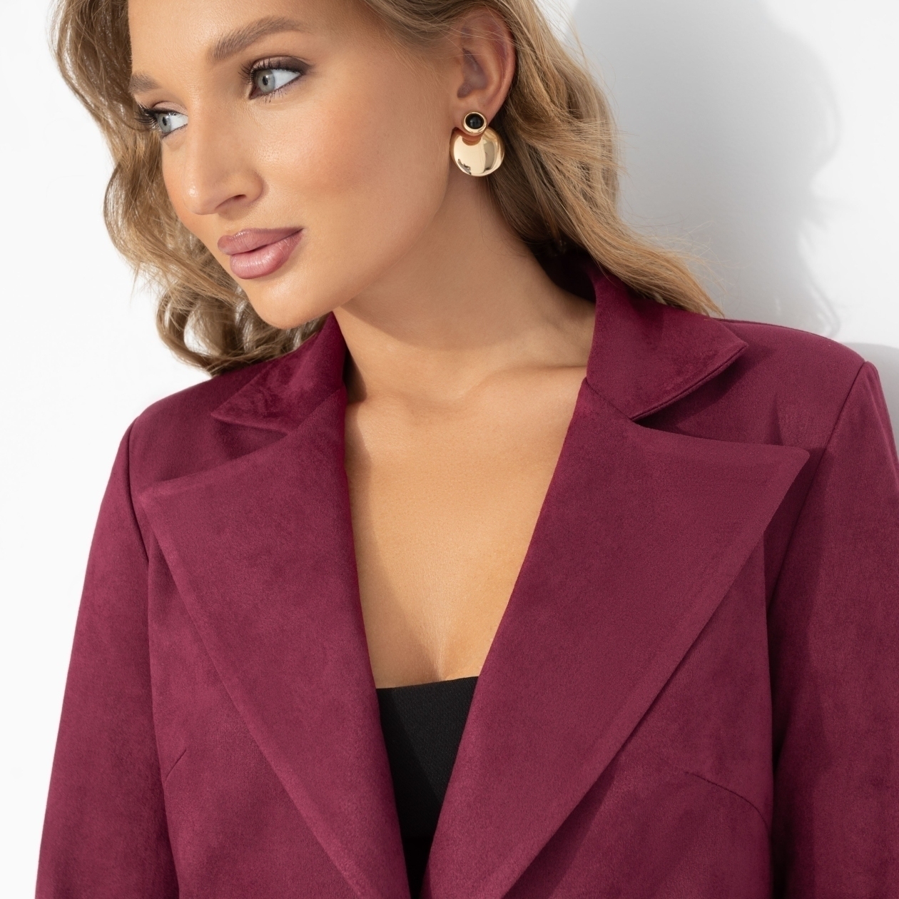 СТ. ЦЕНА 1850 руб//Жакет приталенного силуэта, Шоу-показ (бордовый)