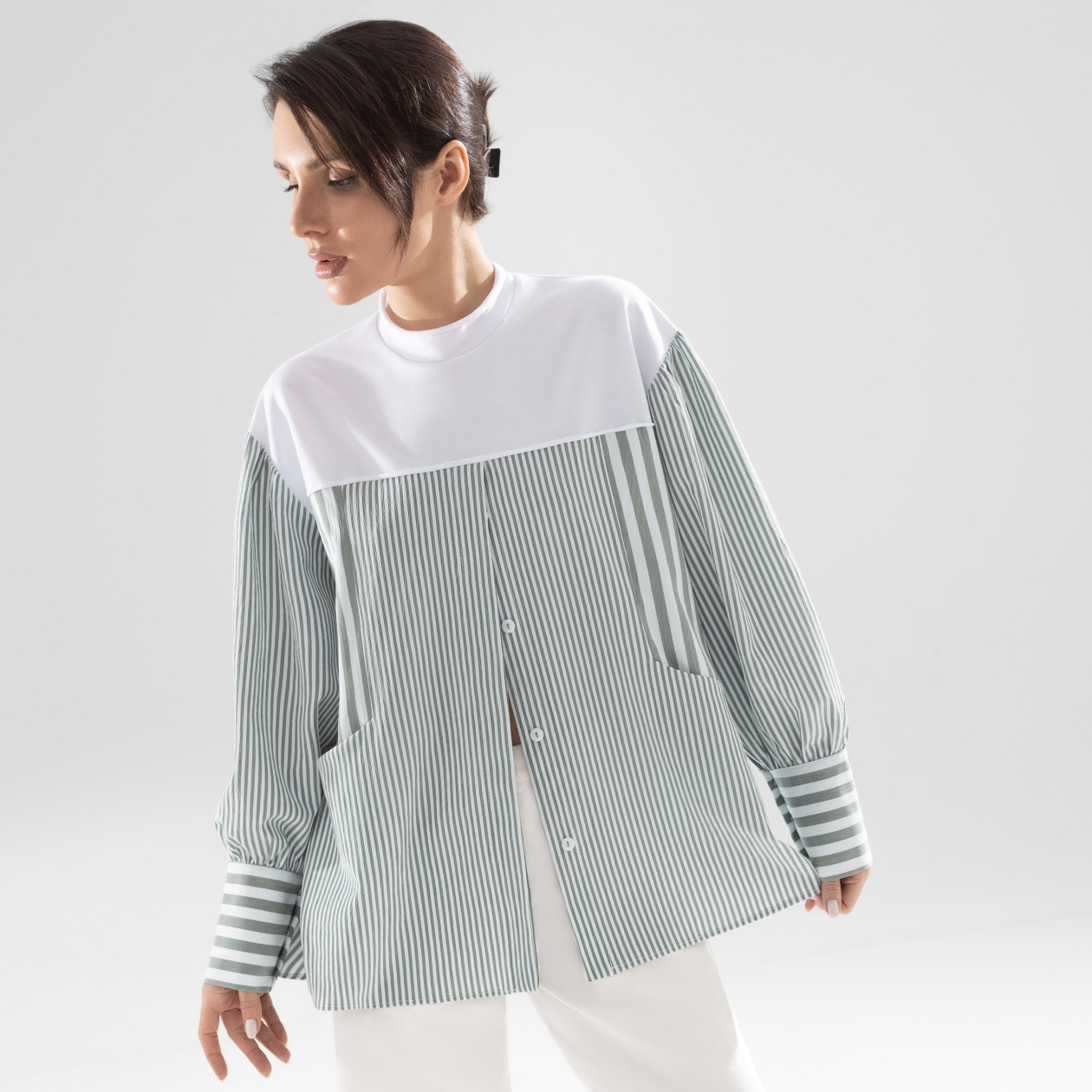 СТ. ЦЕНА 2290 руб//Свитшот комбинированный, Мягкая сила (new)