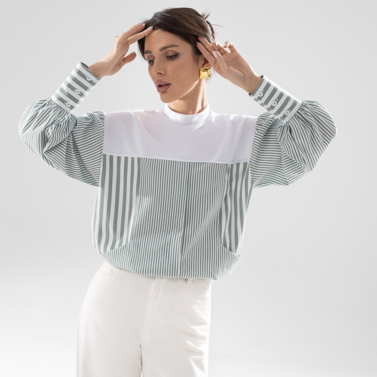 СТ. ЦЕНА 2290 руб//Свитшот комбинированный, Мягкая сила (new)