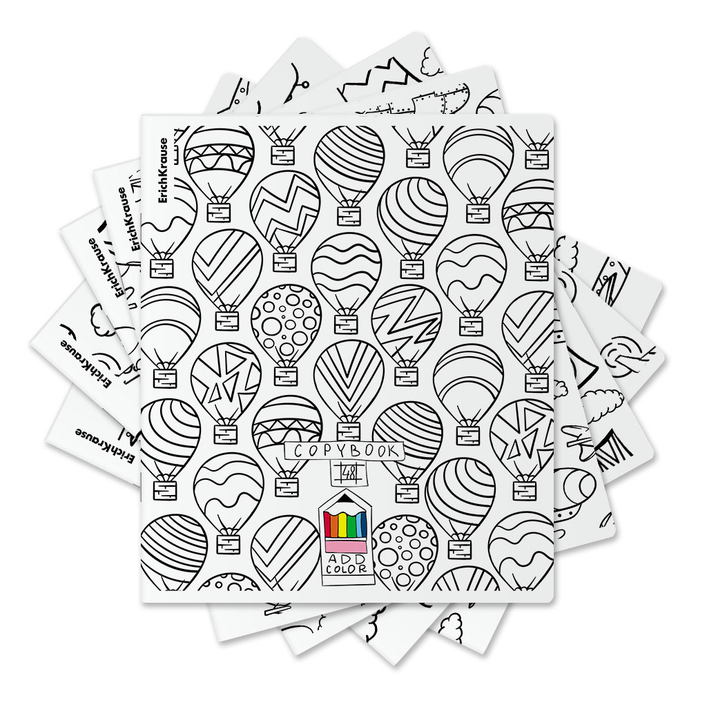 35р. 130р.Тетрадь общая ученическая ErichKrause Add Color. In the Sky, 48 листов, клетка_MIX-PACK