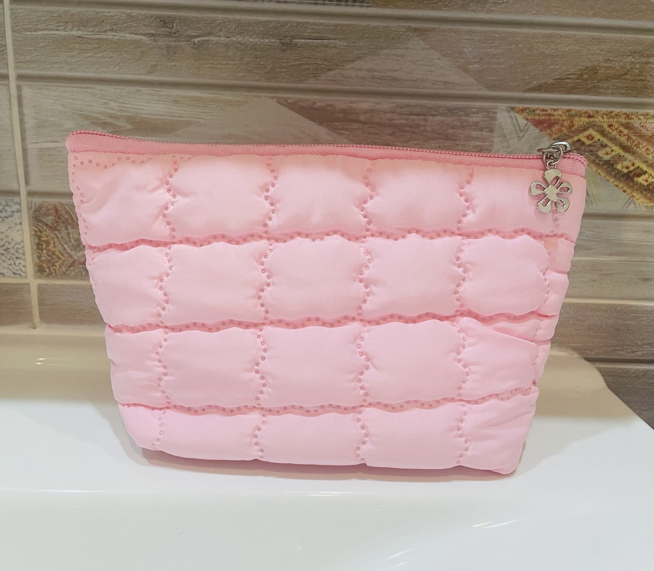 Косметичка стеганая, 1 шт, 23*14*6