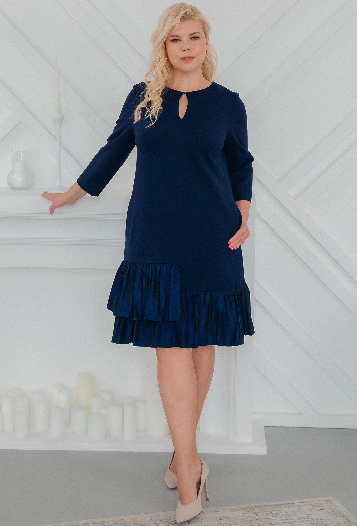 ст. цена2499руб.! Платье ASV 2438 т.синий