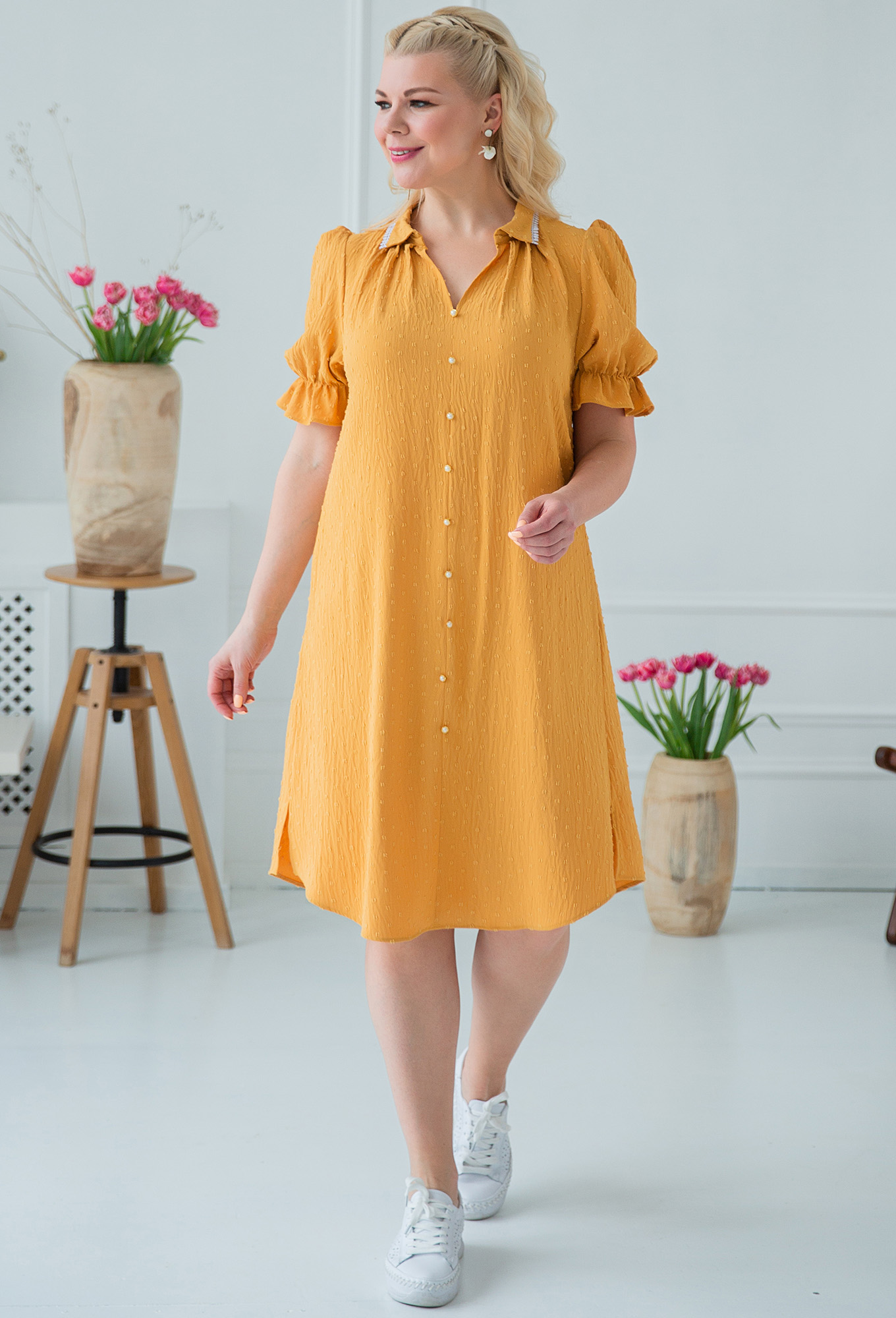 ст. цена2199руб.! Платье ASV 2374 охра