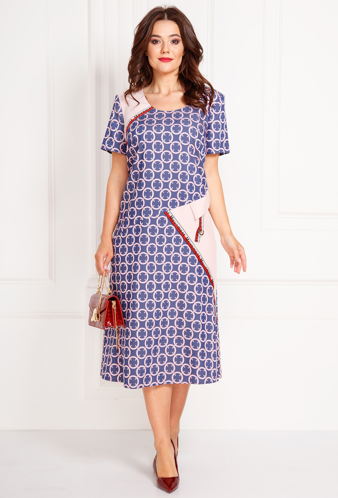 ст. цена1999руб.! Платье Anastasia Mak 722 розово-синий