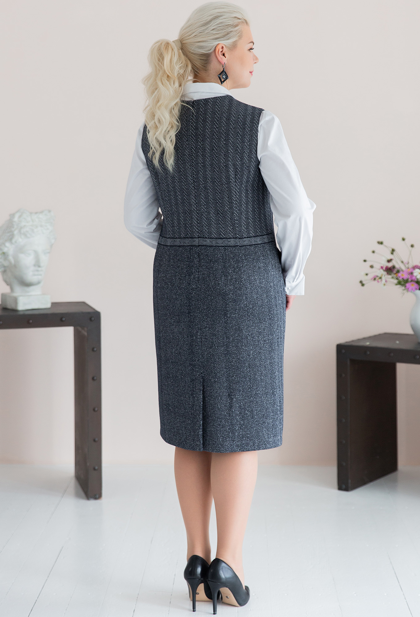 ст. цена2199руб.! Платье ASV 2459 серый