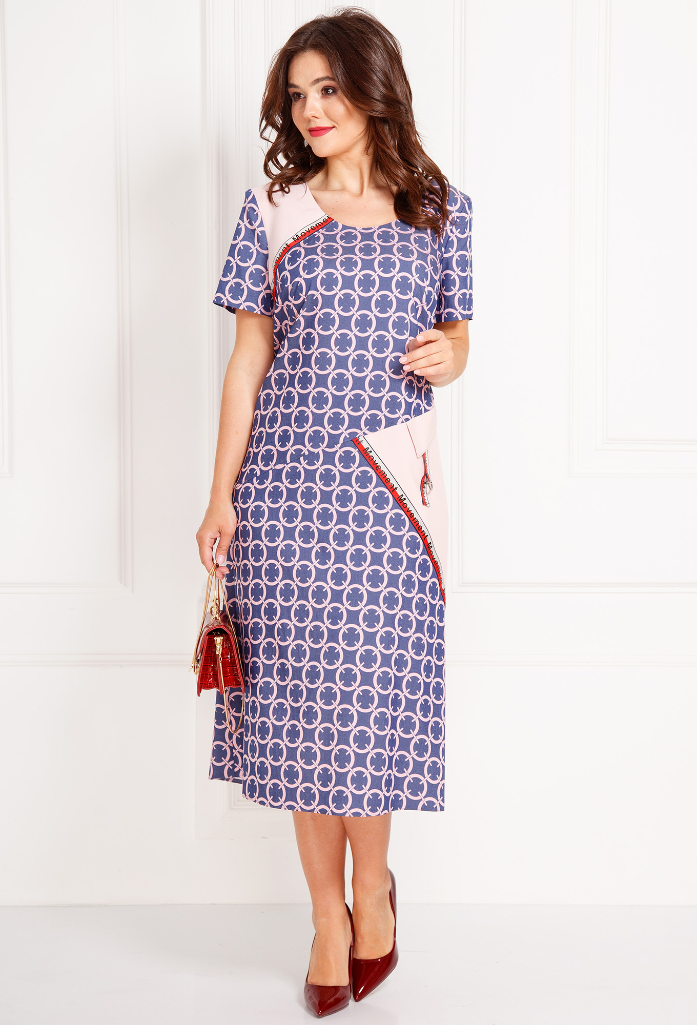 ст. цена1999руб.! Платье Anastasia Mak 722 розово-синий