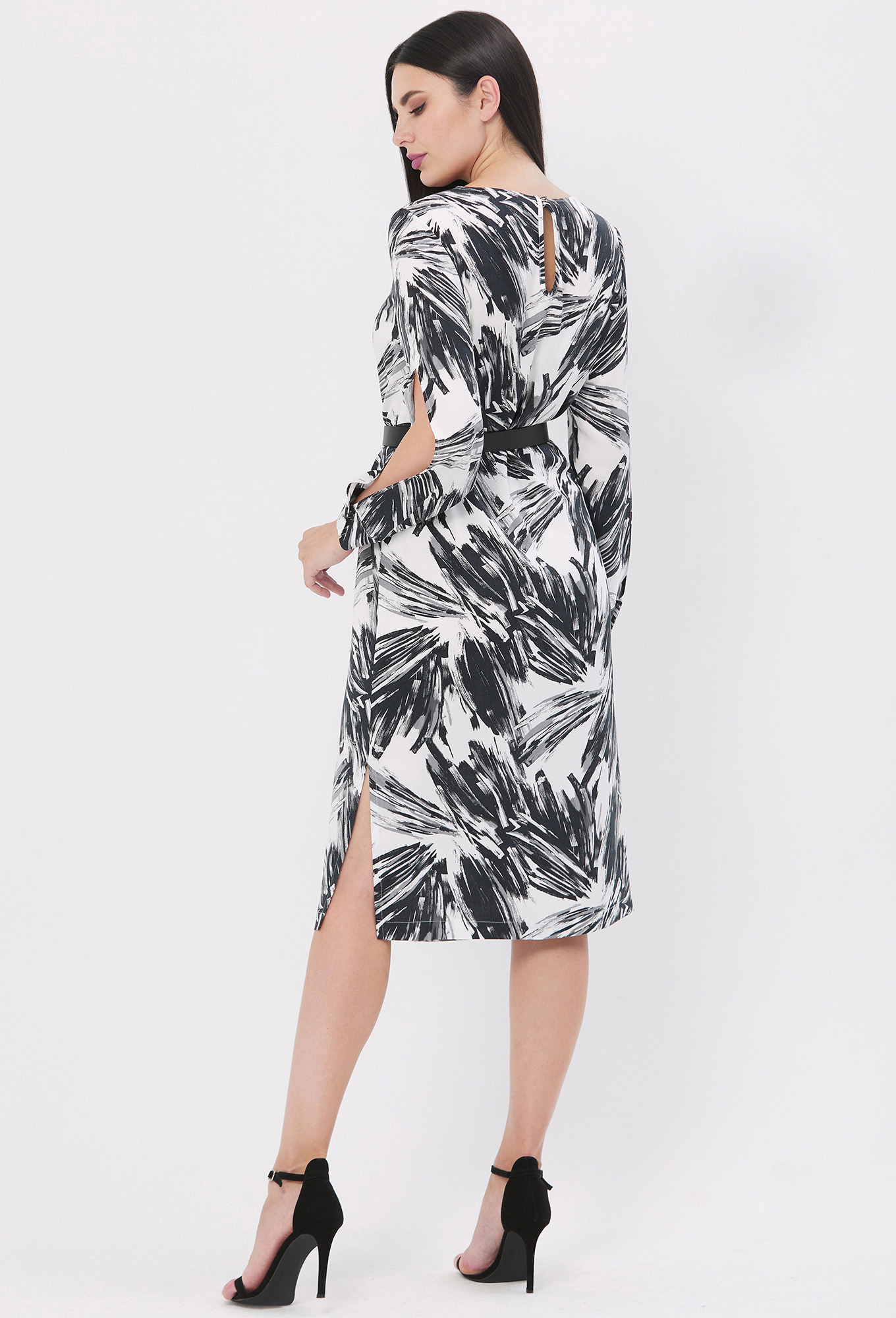 ст. цена2499руб.! Платье Bazalini 4458 черно-белый