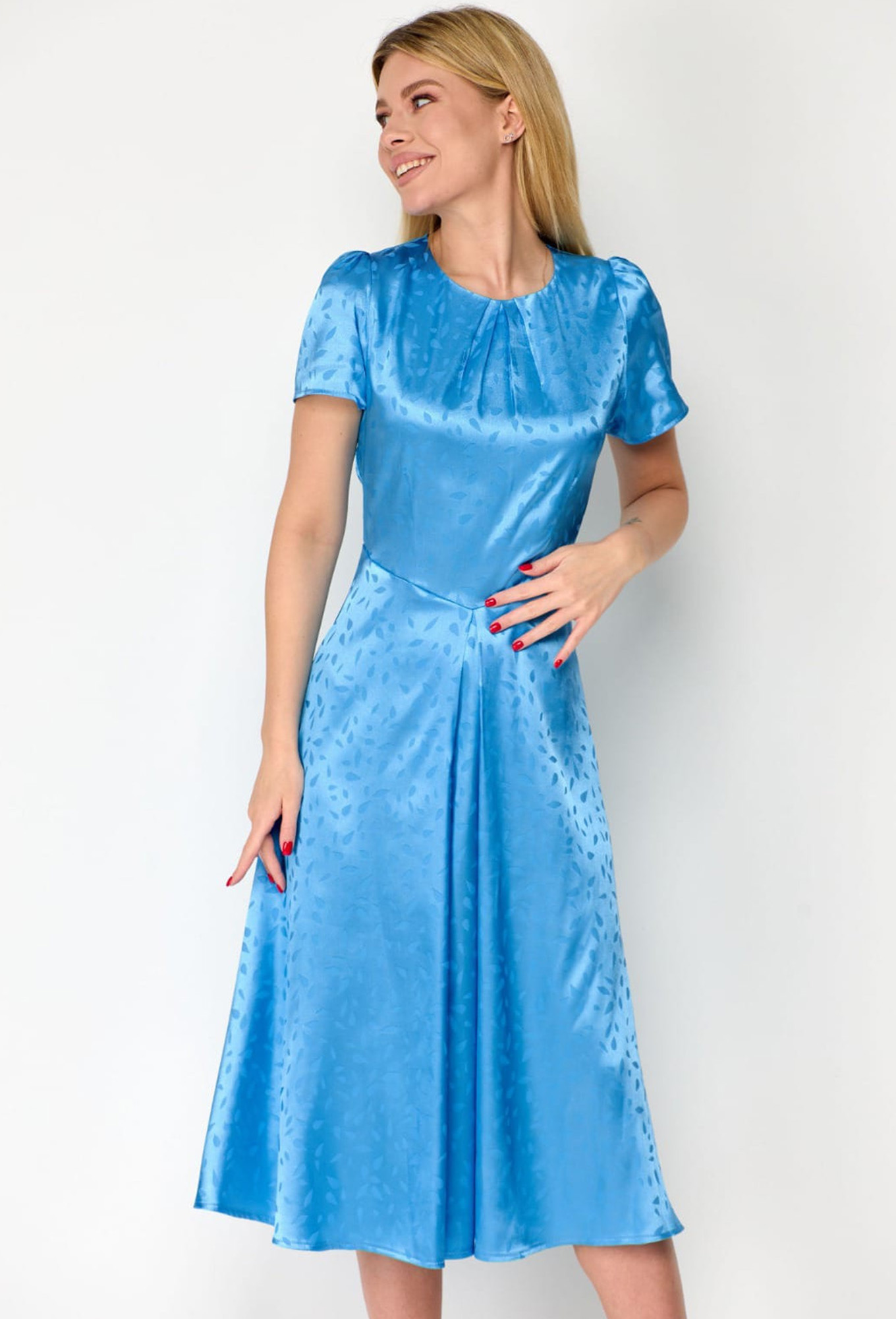 ст. цена2299руб.! Платье Viola Style 01048 голубой