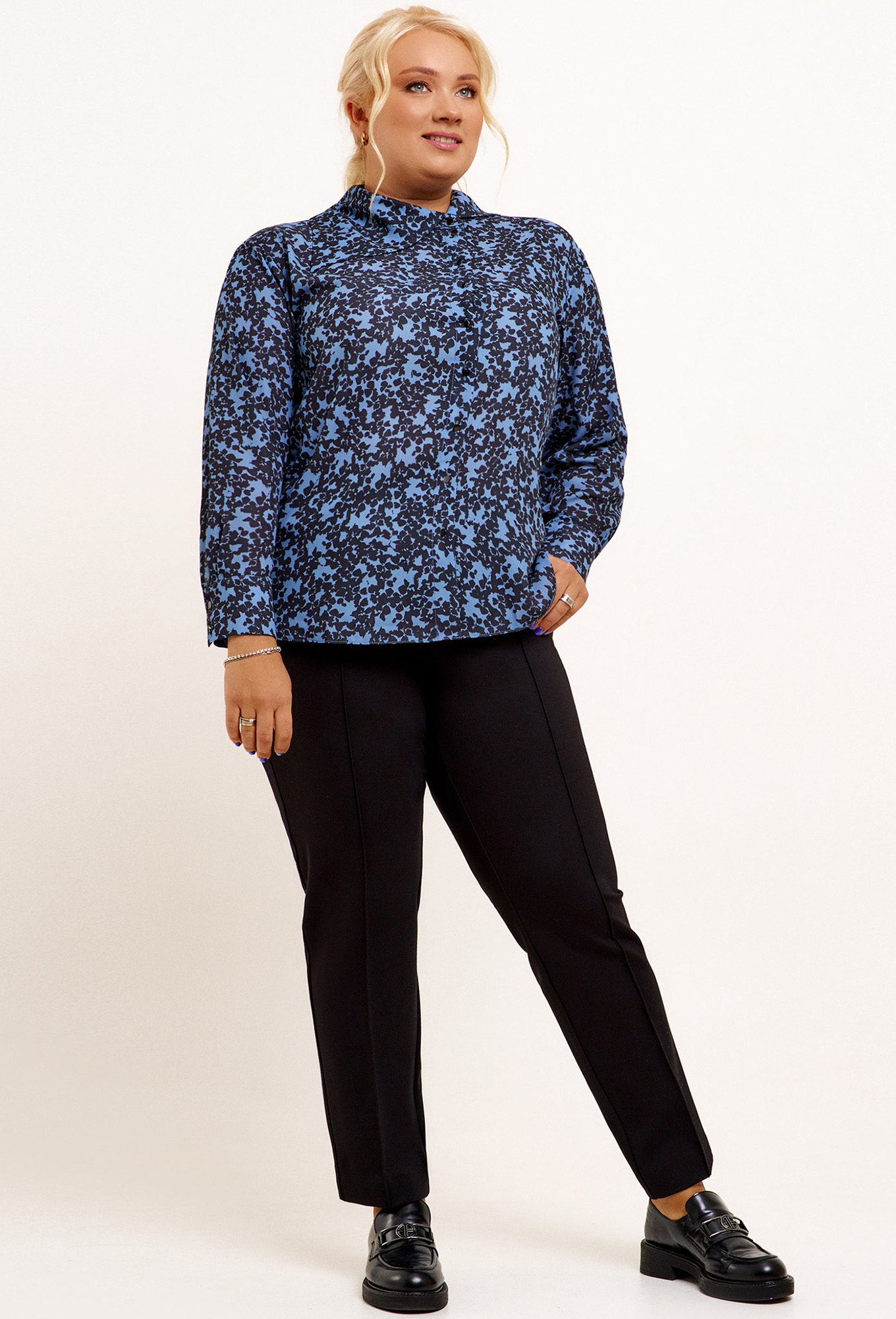 ст. цена1899руб.! Блуза Panda 123140 черно-синий