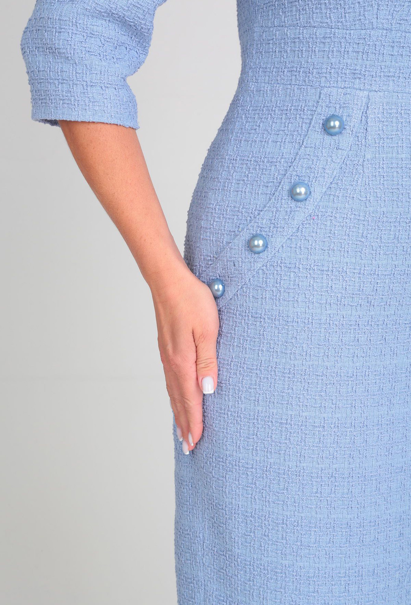 ст. цена2299руб.! Платье Diamant 1806 голубой