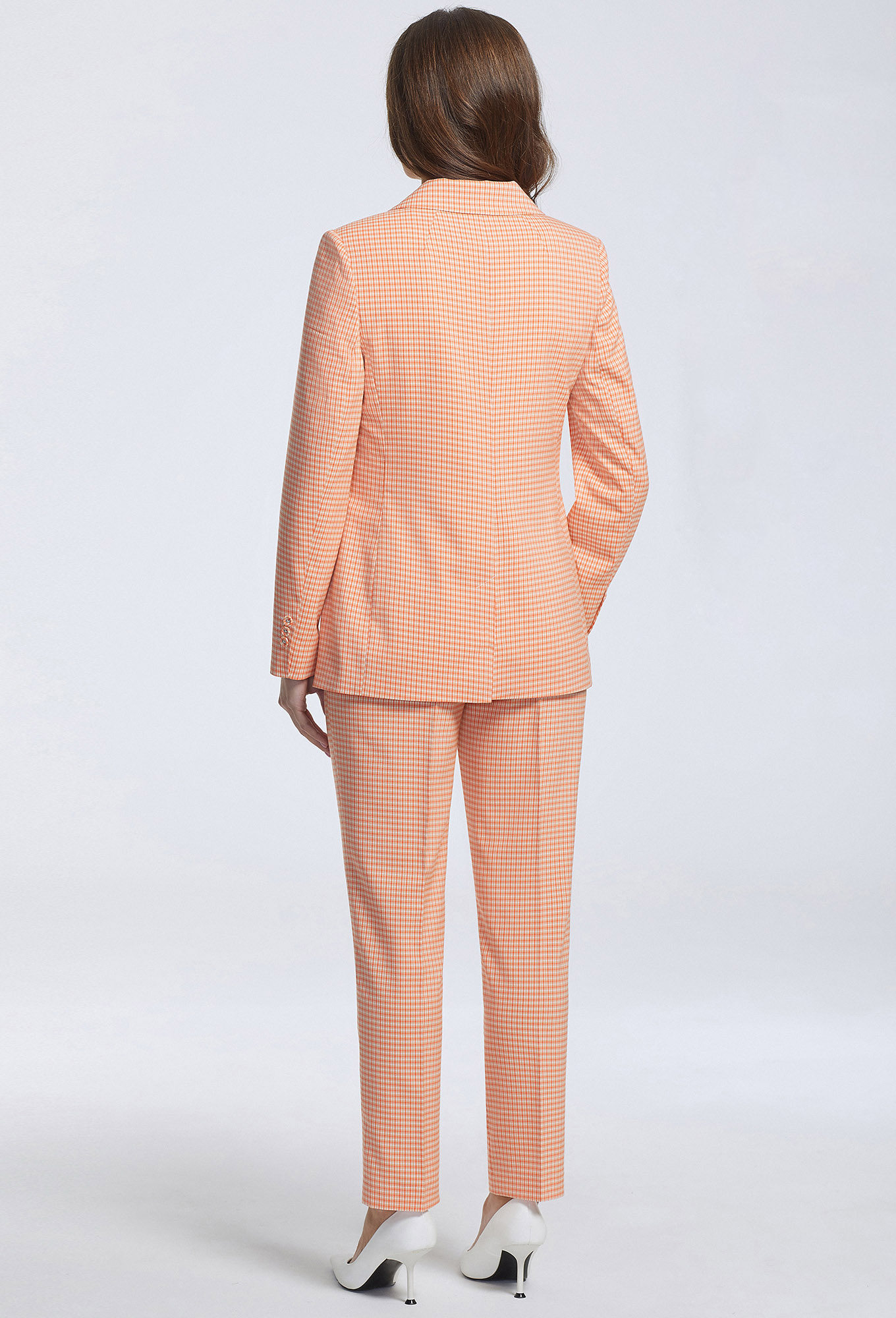 ст. цена2499руб.! Жакет Bazalini 4651 оранжевый клетка