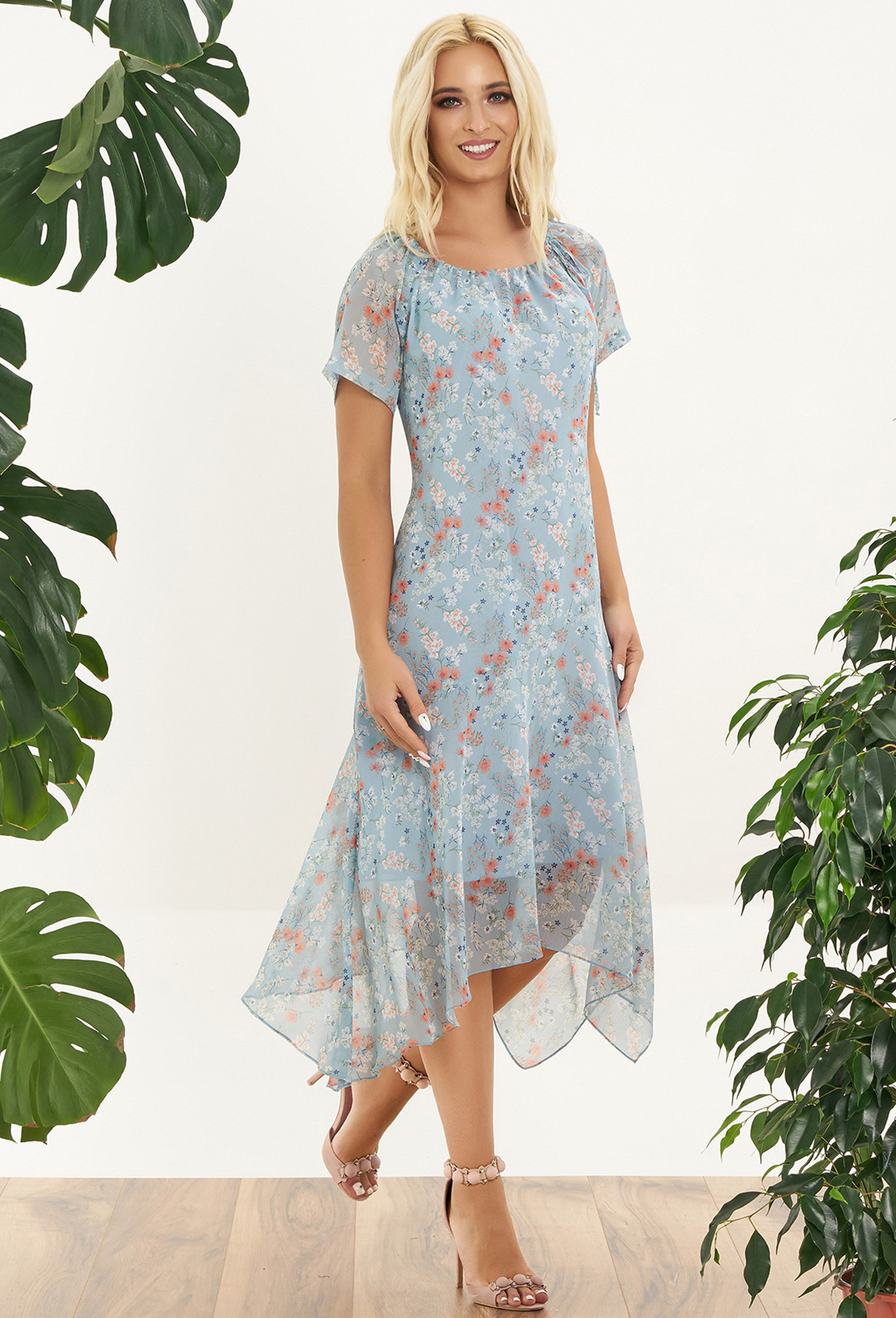 ст. цена1999руб.! Платье Bazalini 3606 голубой