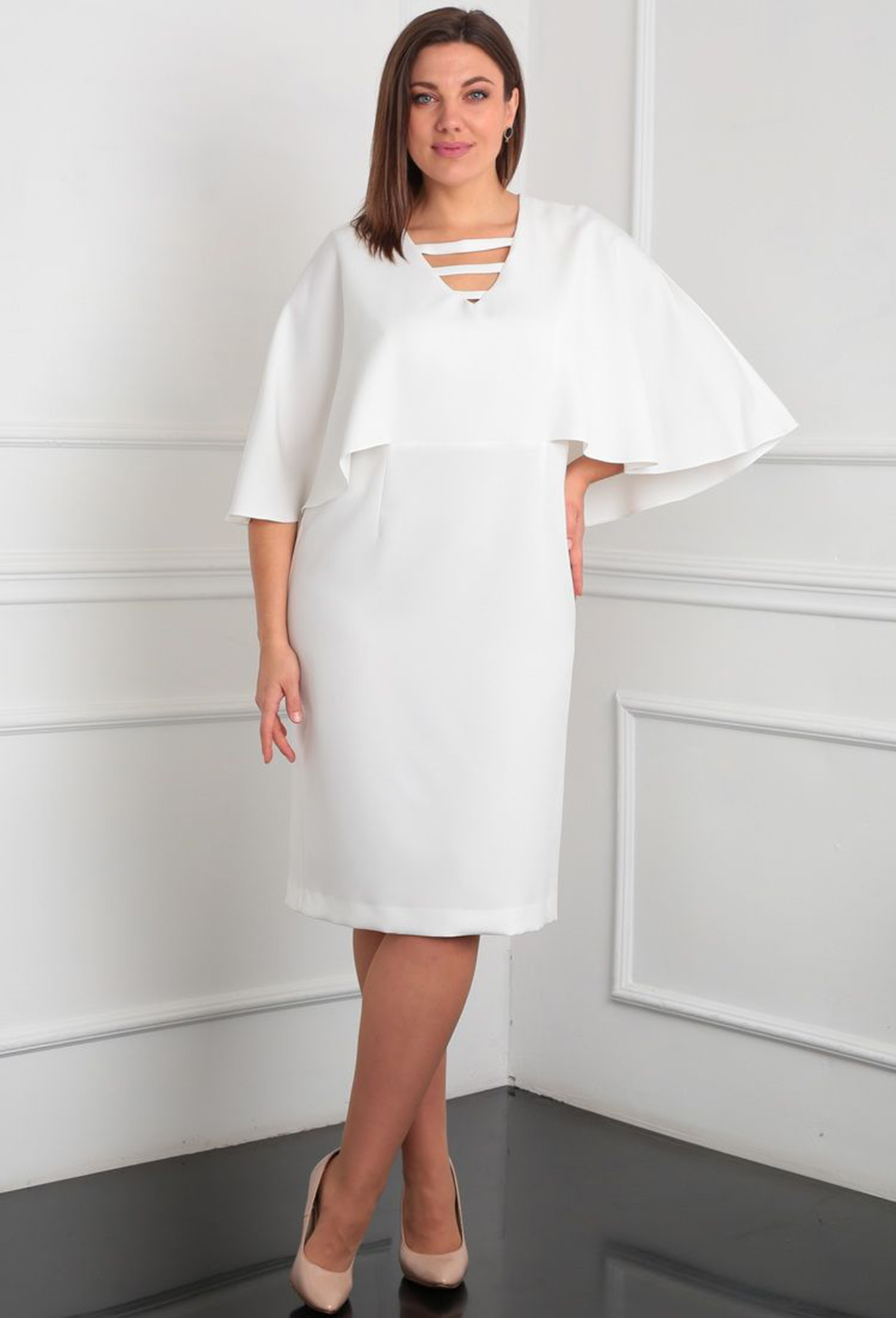 ст. цена2499руб.! Платье Lady Line 532 молочный