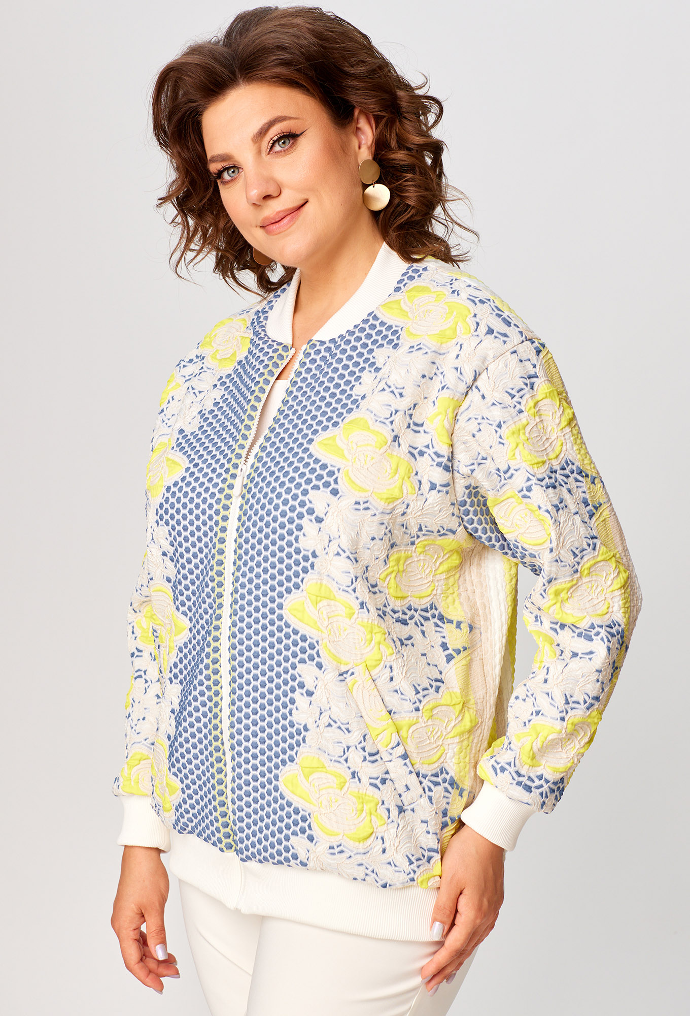 ст. цена1999руб.! Жакет Anastasia Mak 1126А молочно-синий