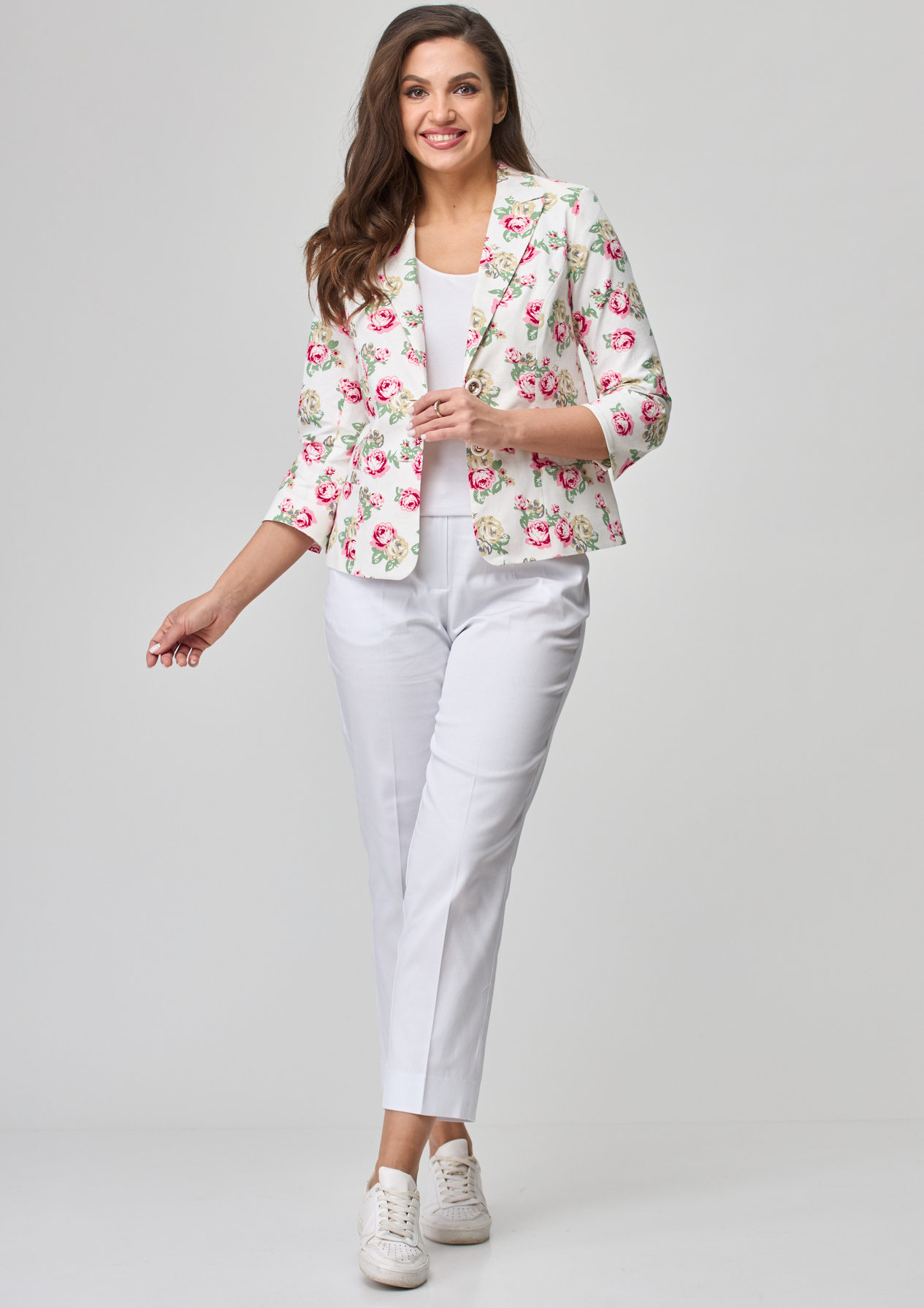 ст. цена1799руб.! Жакет БЕЛЭЛЬСТИЛЬ 203 молочный розы