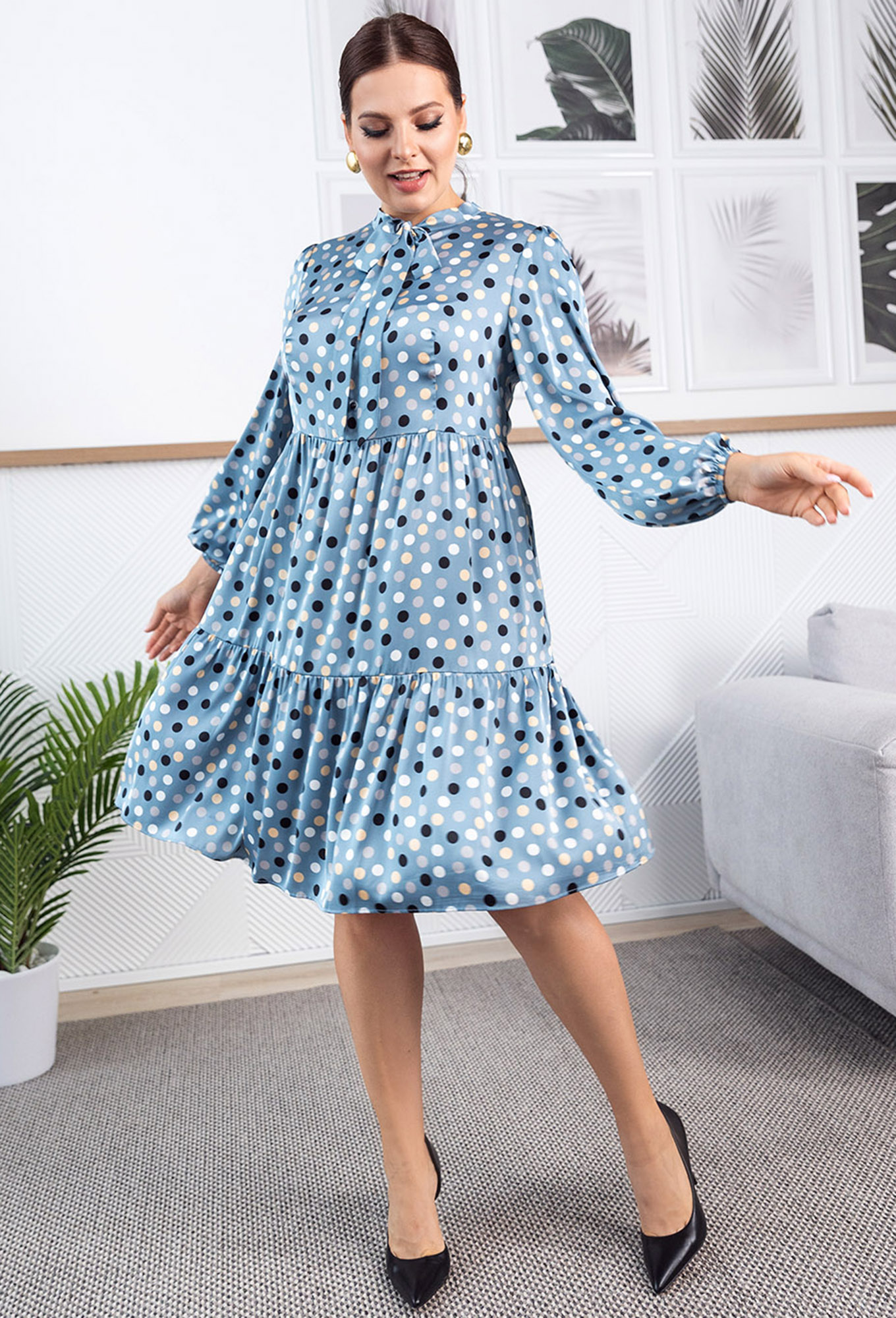 ст. цена2199руб.! Платье ASV 2544 голубой