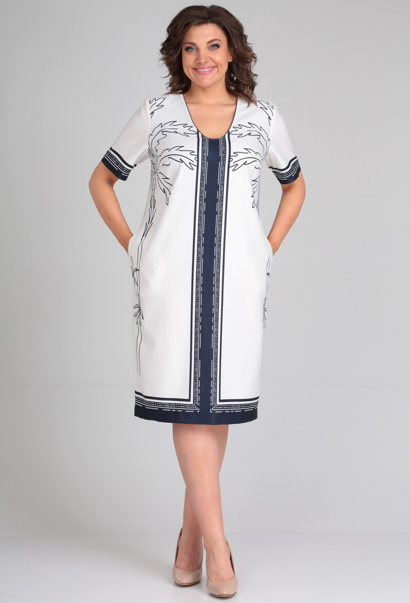 ст. цена2499руб.! Платье Diamant 1862 молочно-синий