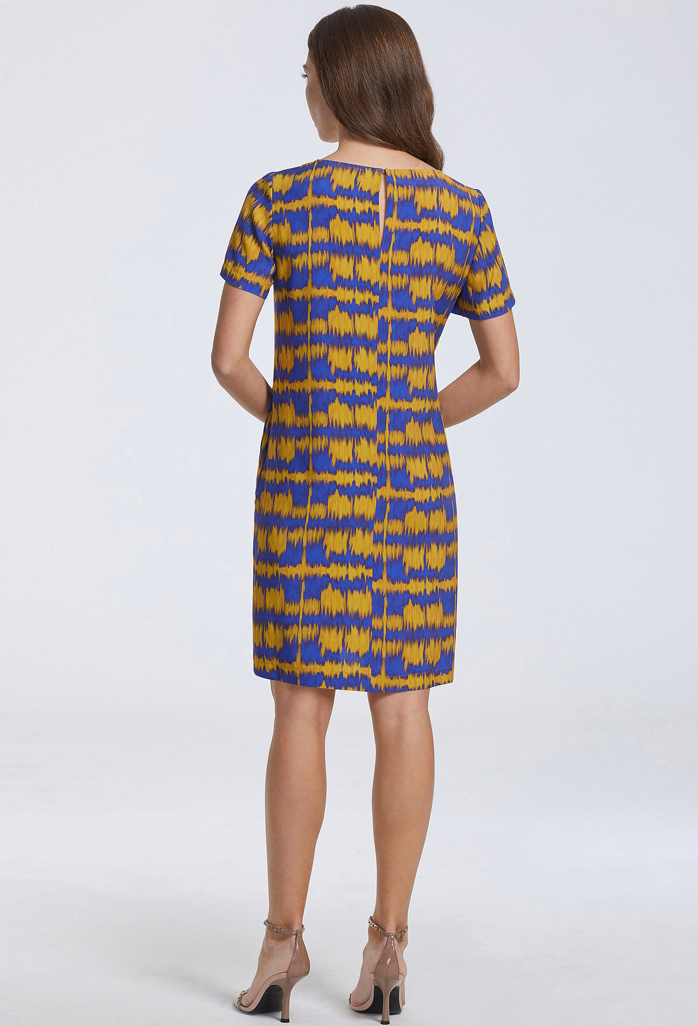 ст. цена2499руб.! Платье Bazalini 4682 горчица фиолет