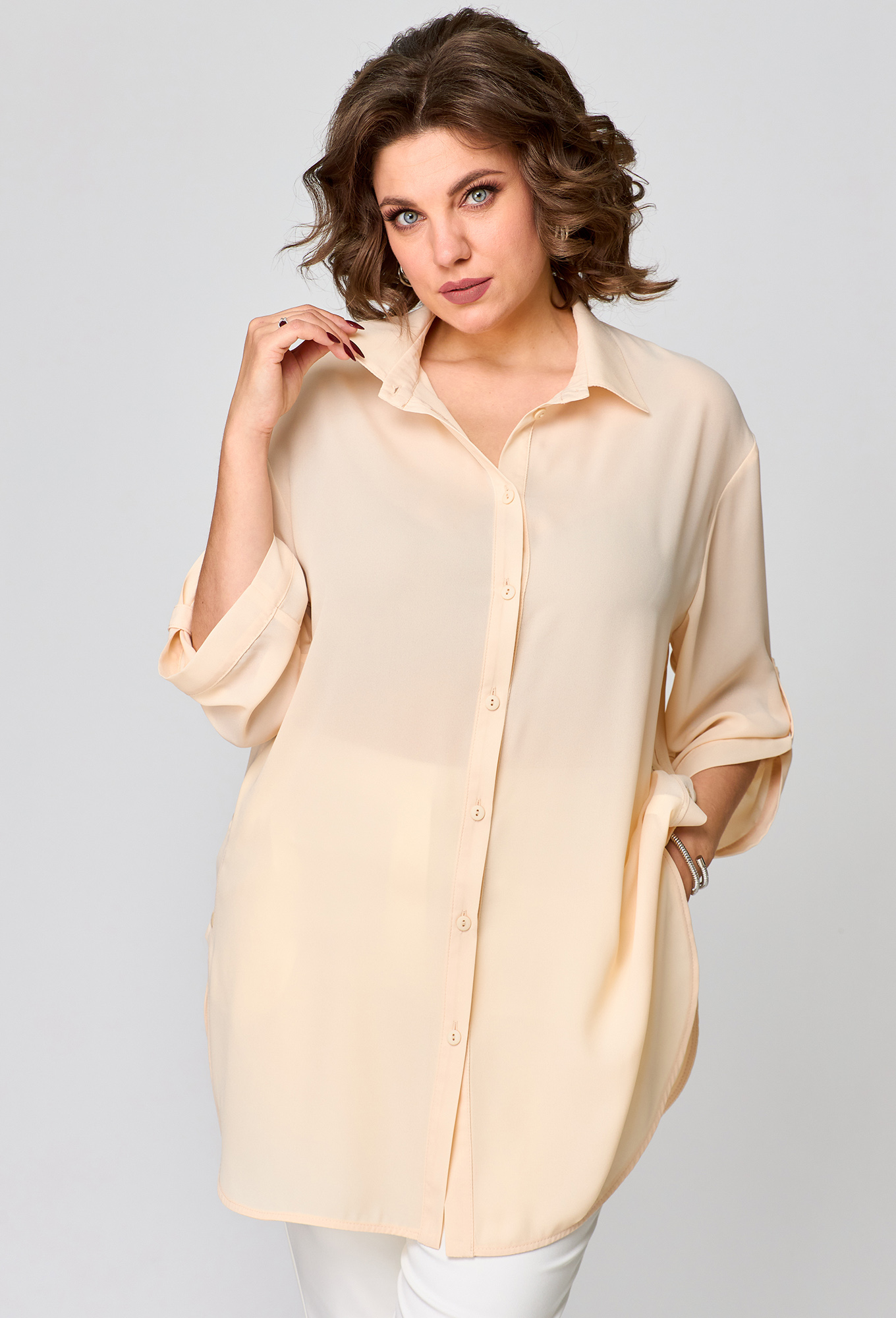 ст. цена1799руб.! Блуза Anastasia Mak 1131 бежевый