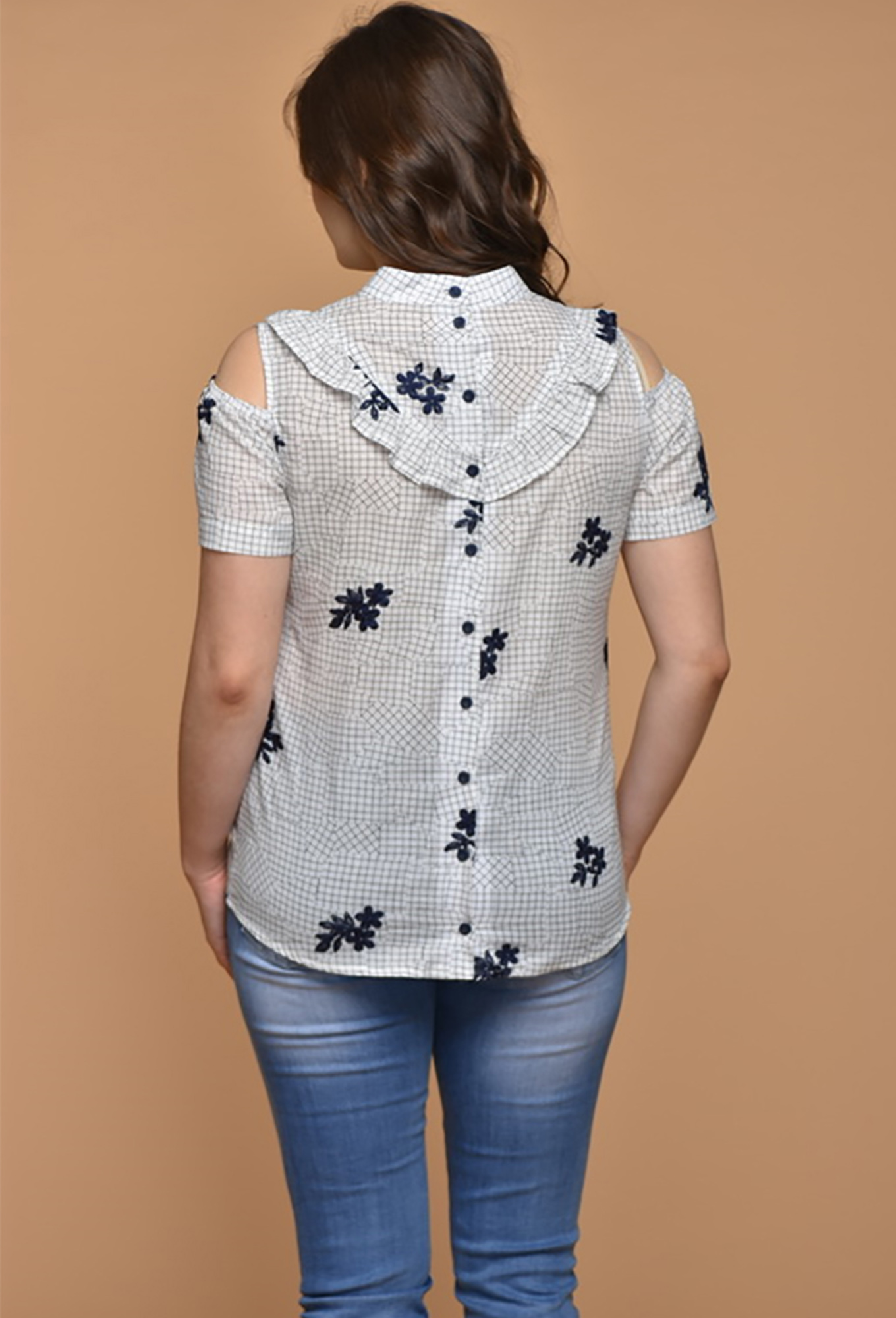 ст. цена999руб.! Блуза МЕДЕЯ И К 1921 молочный синяя клетка