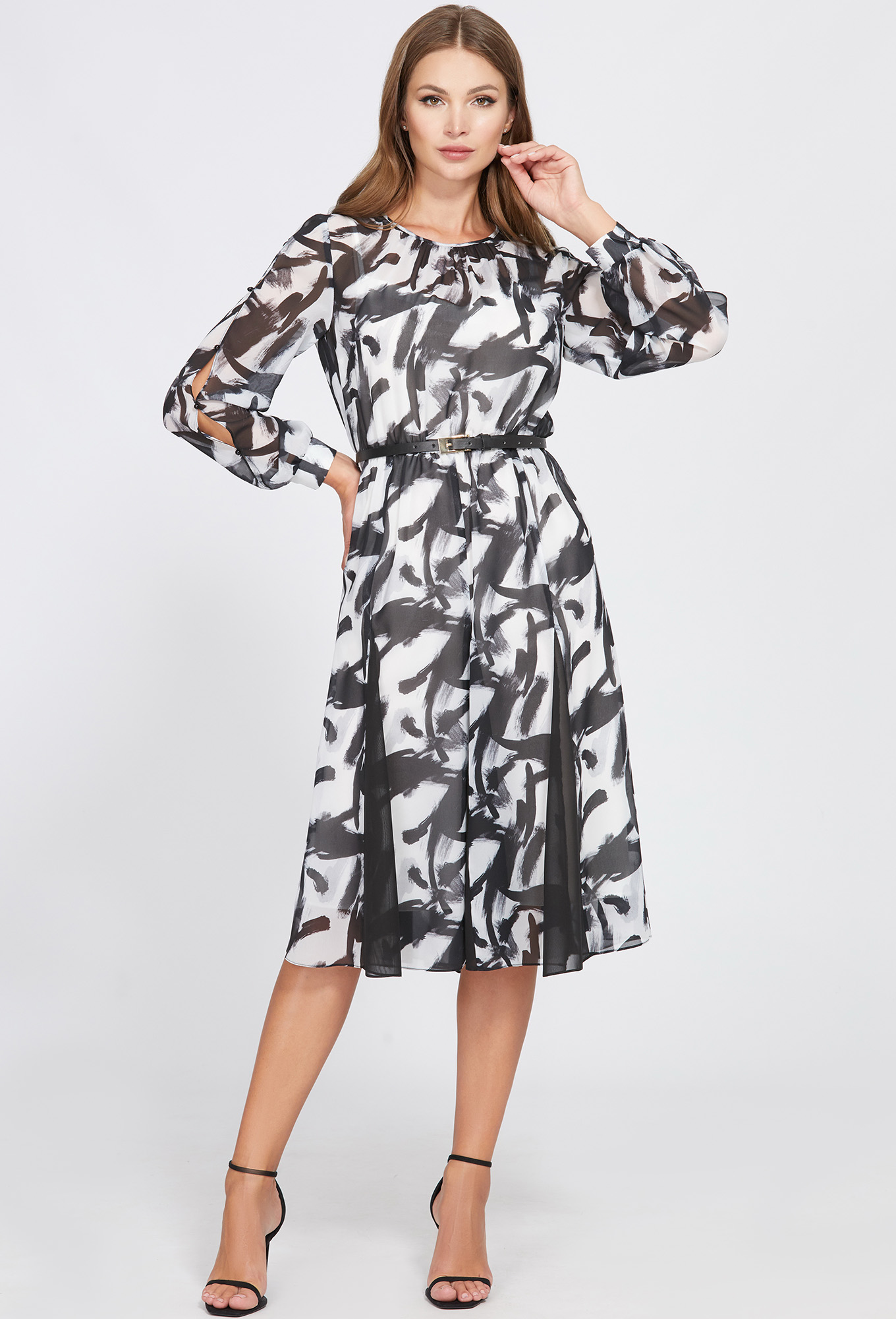 ст. цена2999руб.! Платье Bazalini 4777 черно-белый