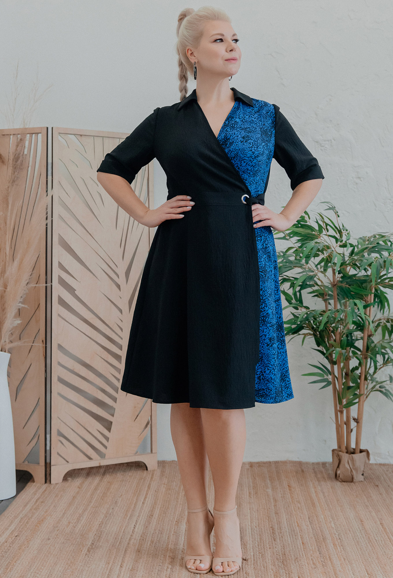 ст. цена2199руб.! Платье ASV 2510 черно-синий