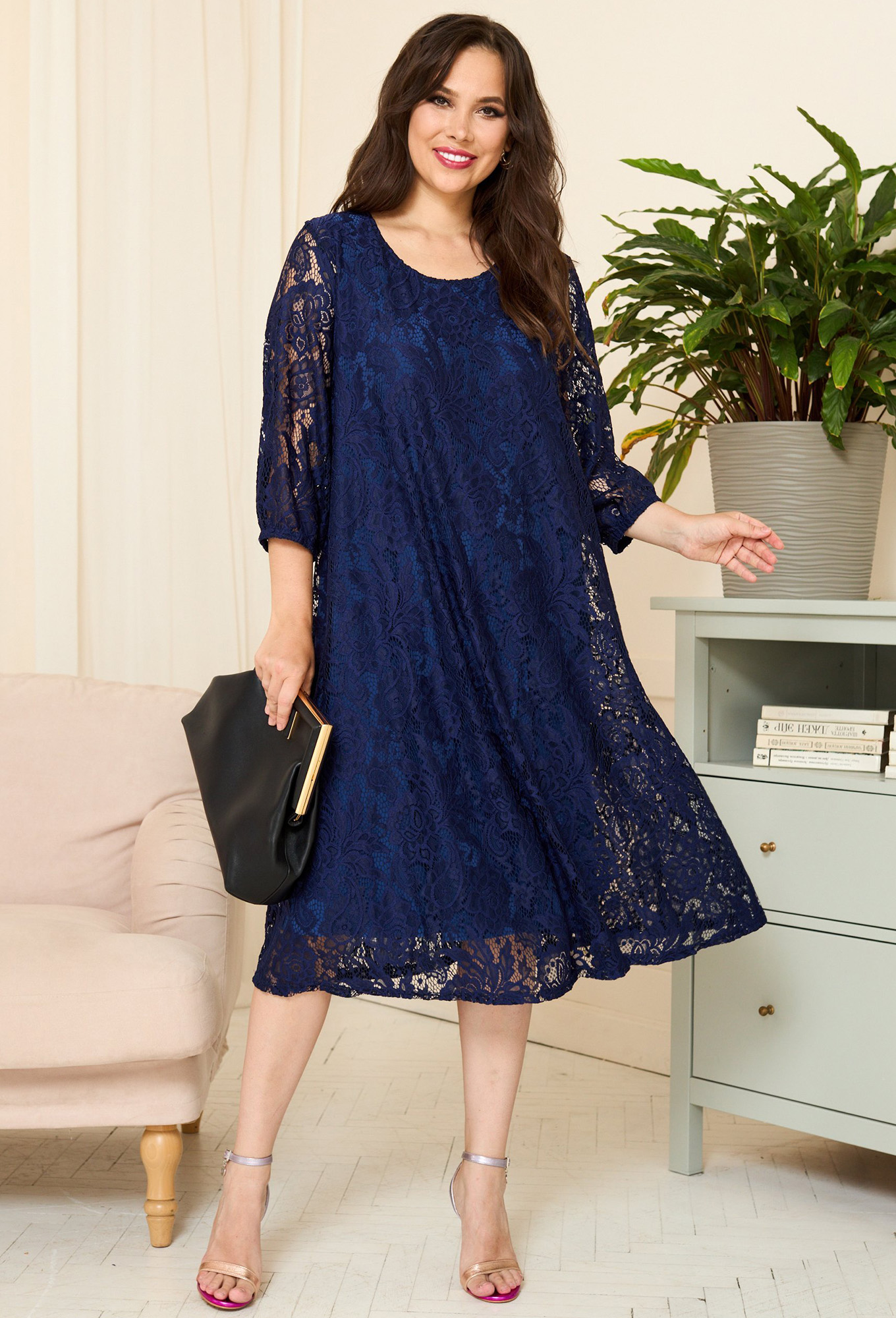 ст. цена2499руб.! Платье Anastasia 897 т.синий