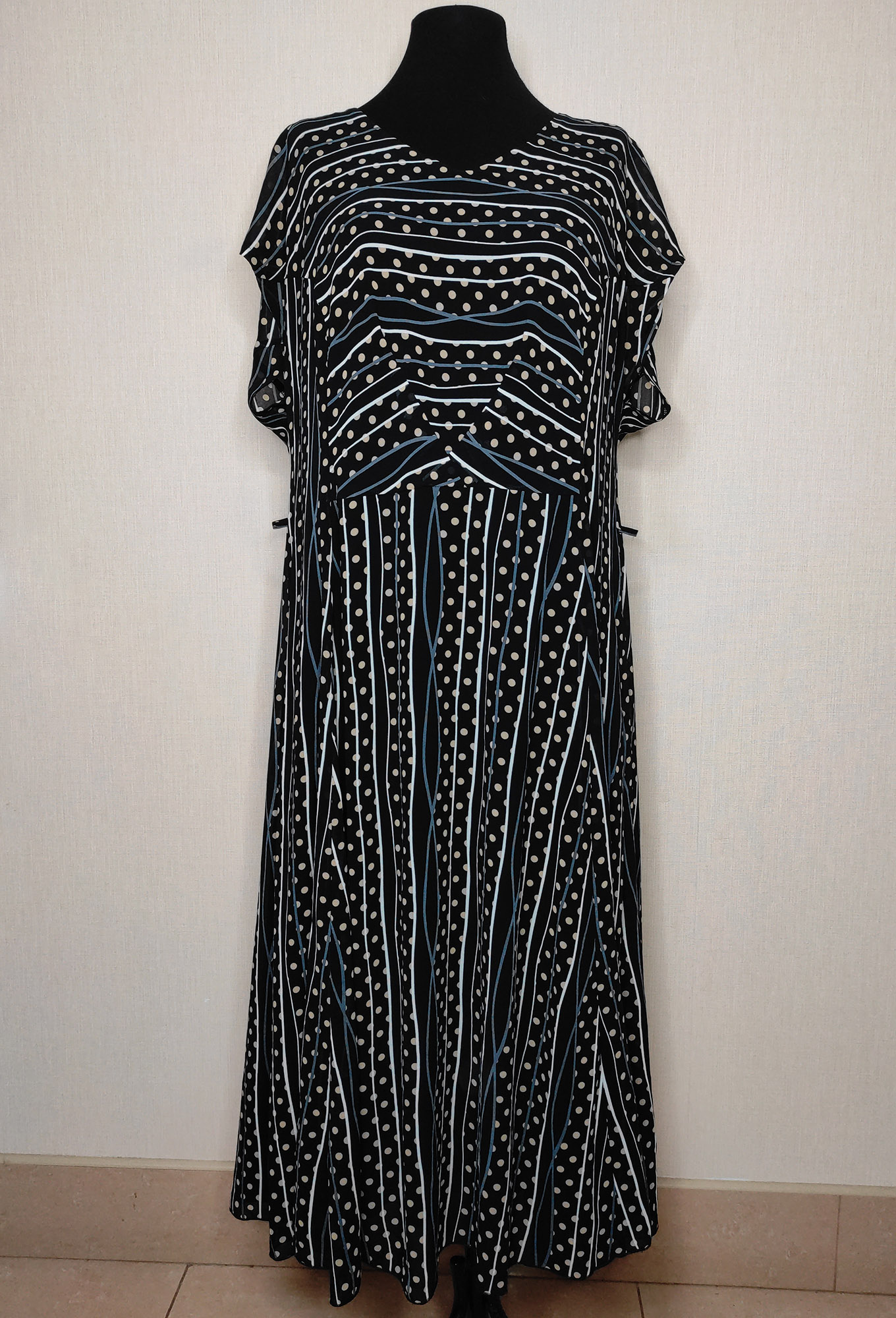 ст. цена2099руб.! Платье ASV 2328-1 черно-бежевый