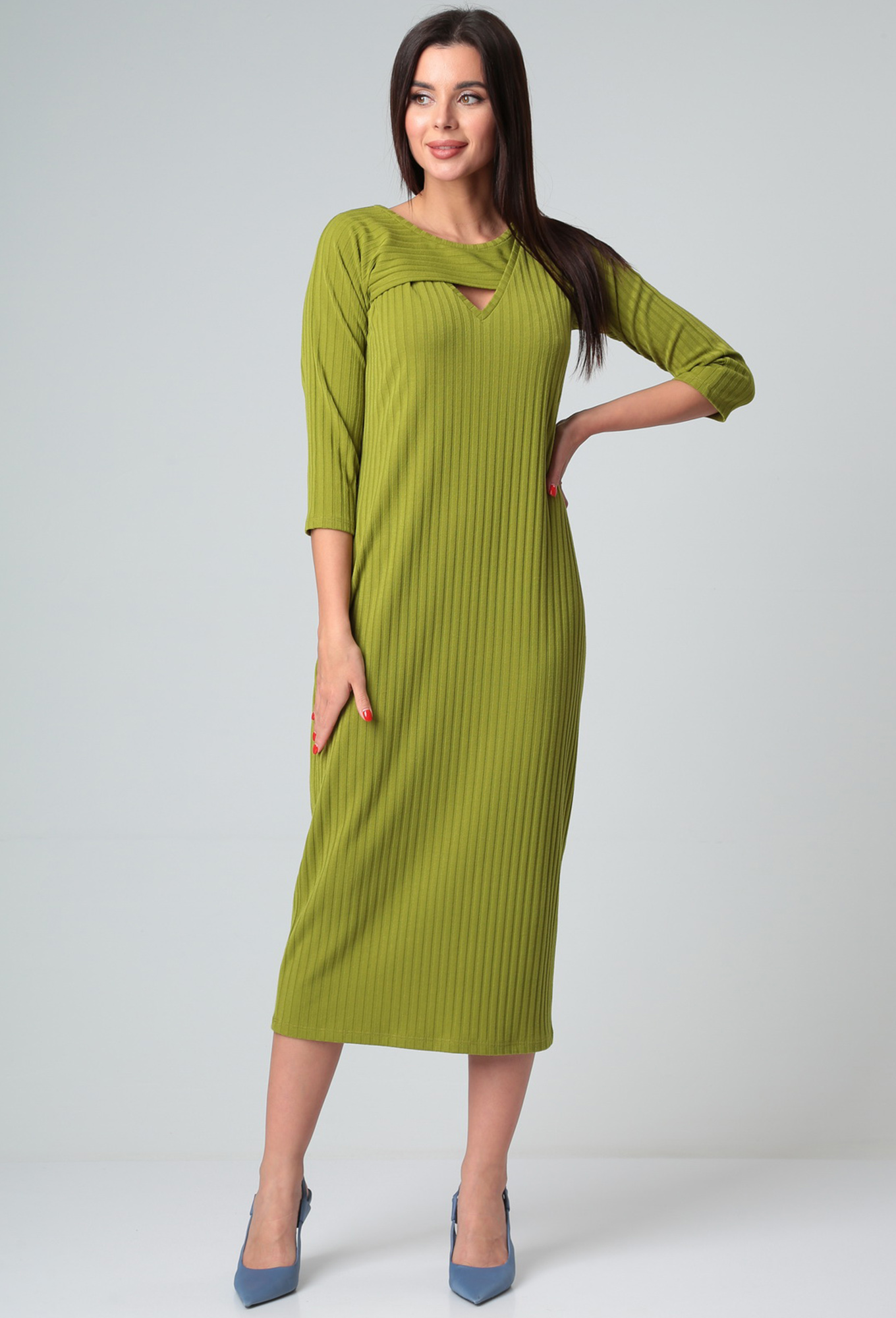 ст. цена2499руб.! Платье Diamant 1767 олива